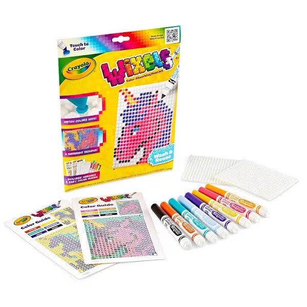 Crayola Wixels Unicorn Activity Kit Pixel Art Coloring Set Gift for Kids