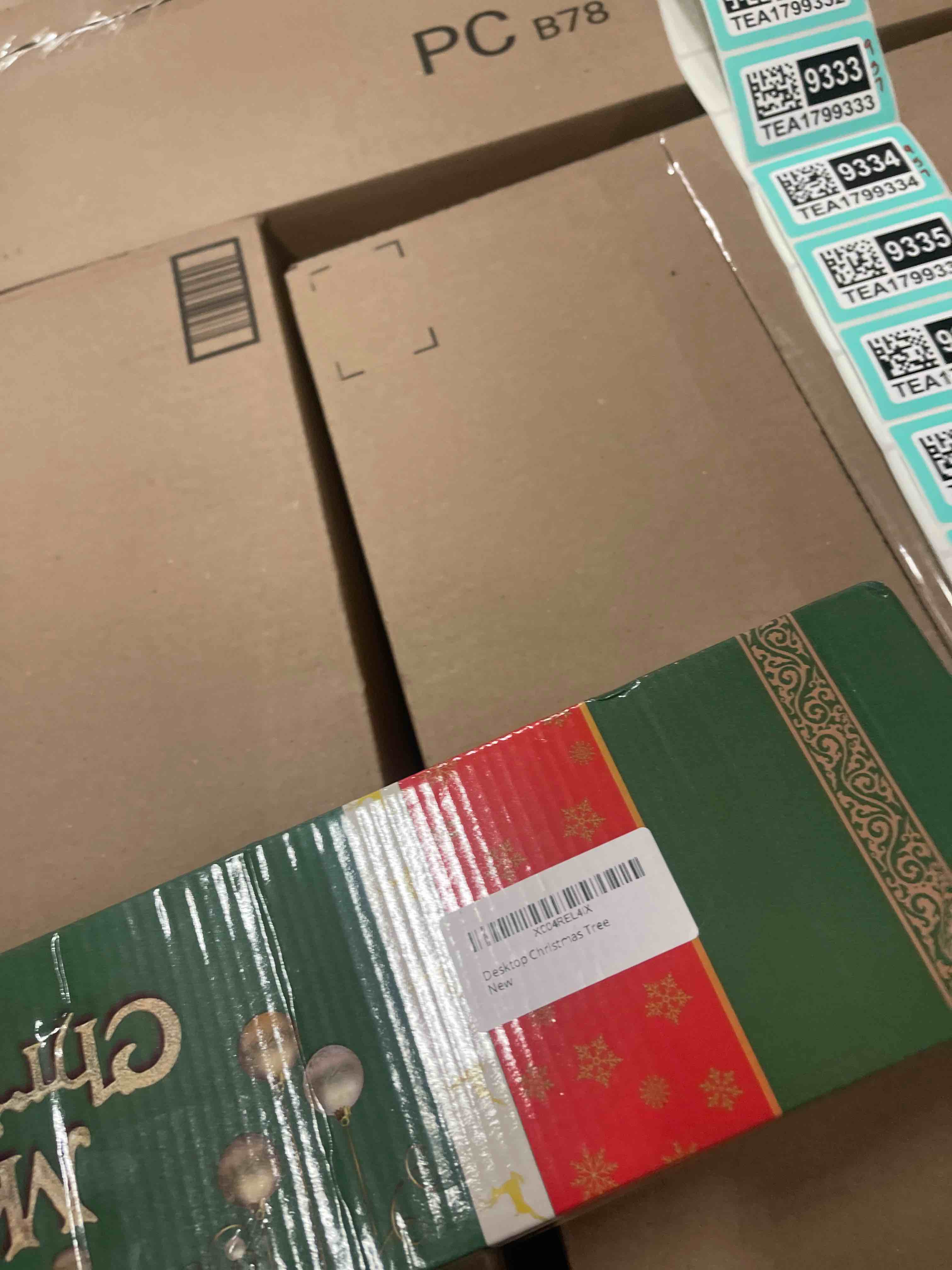 Condition photo showing New/Like New for 23-Inch Mini Tabletop Christmas Tree with Lights, Star Topper and Hanging Ornaments, Decorated Small Christmas Tree for Desk, Home or Office Holiday Décor