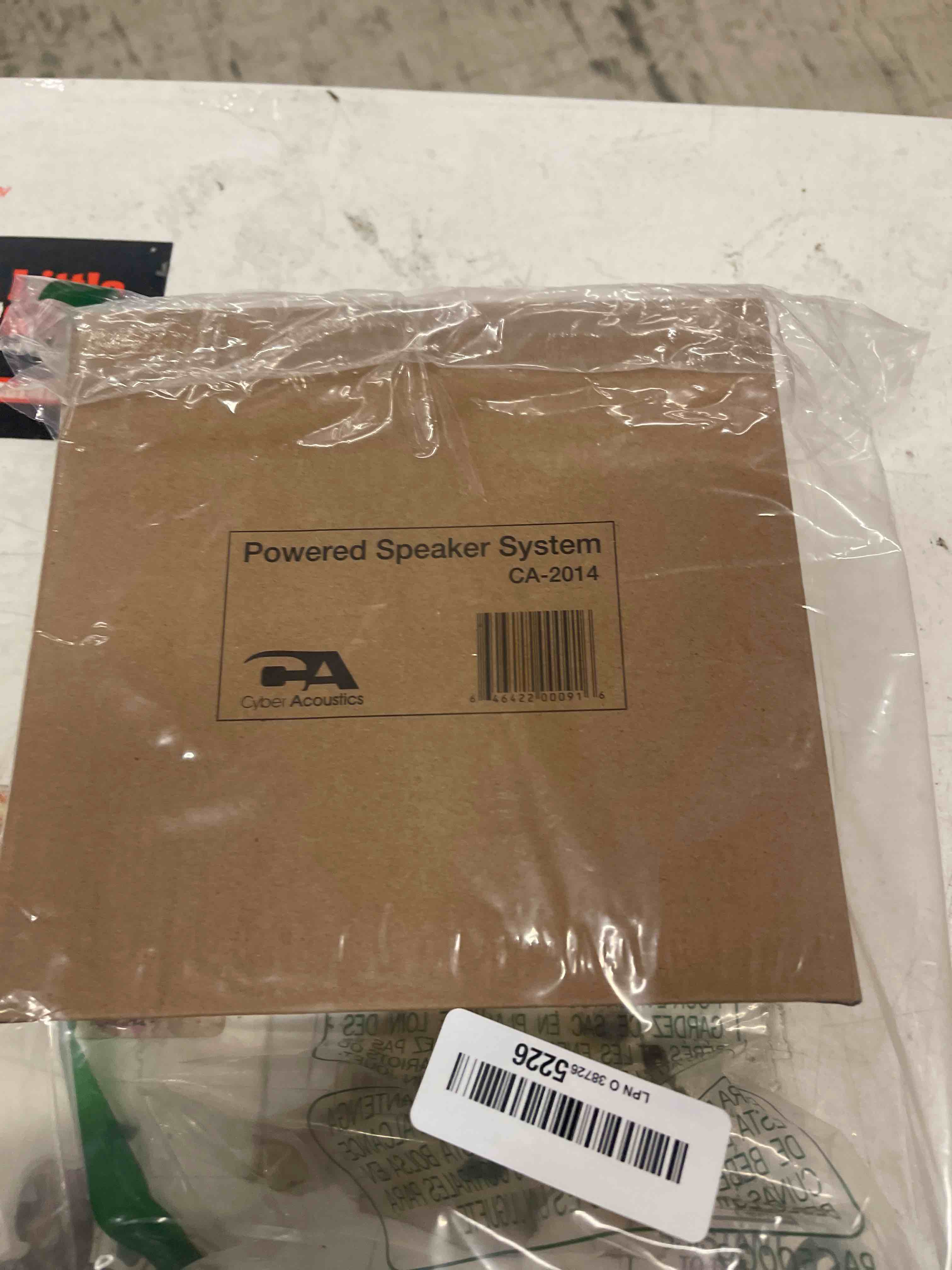 Condition photo showing New/Like New for Cyber Acoustics CA-2014 Computer Speakers, Full Stereo Sound, Convenient Controls, Easy Setup