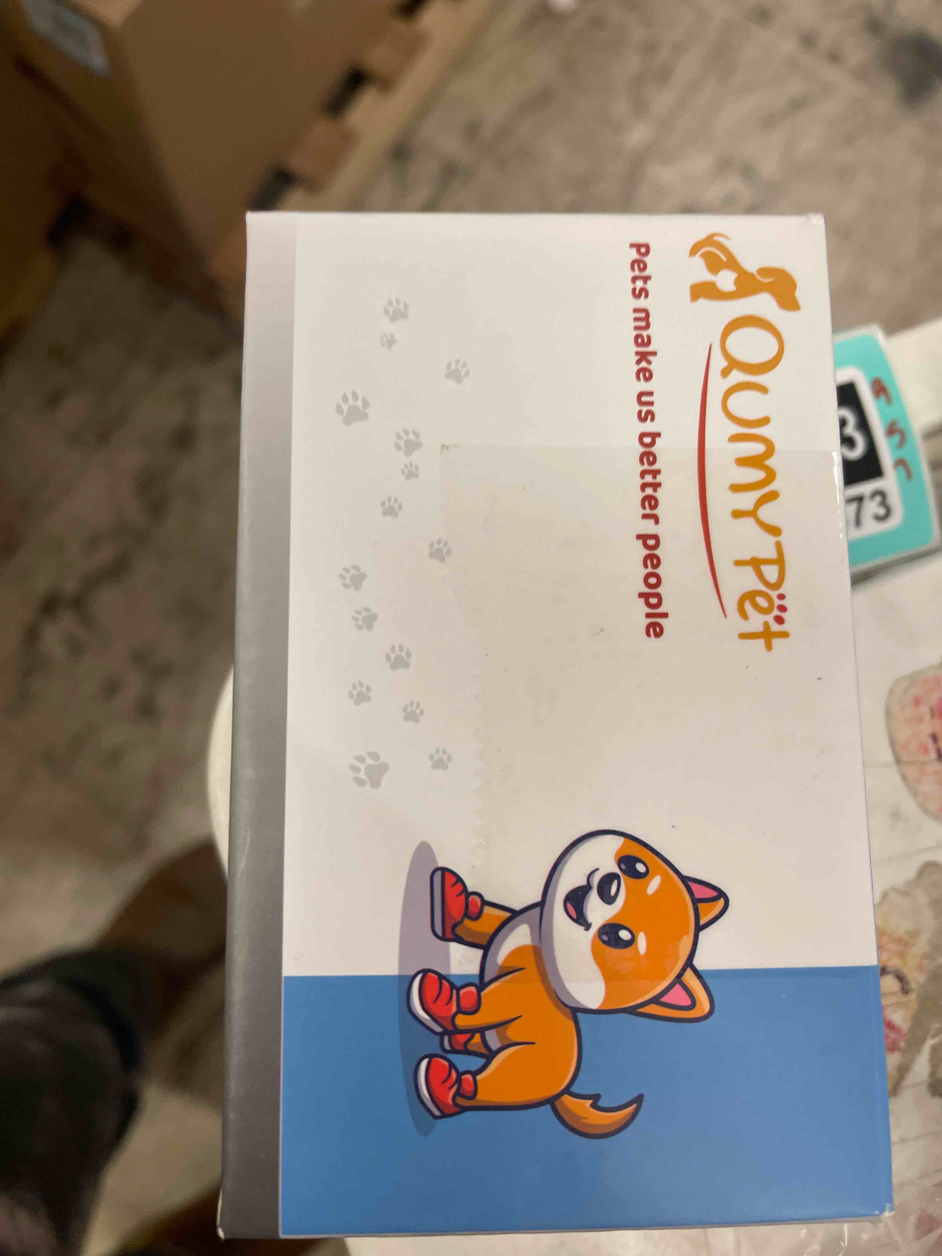 Condition photo showing New/Like New for QUMY Dog Shoes for Large Dogs, Medium Dog Boots & Paw Protectors for Winter Snowy Day, Summer Hot Pavement, Water-Resistant in Rainy Weather, Outdoor Walking, Indoor Hardfloors Skid-Resistant Sole Khaki Size 5: 2.4''x2.8''(W*L) (Pack of 4)