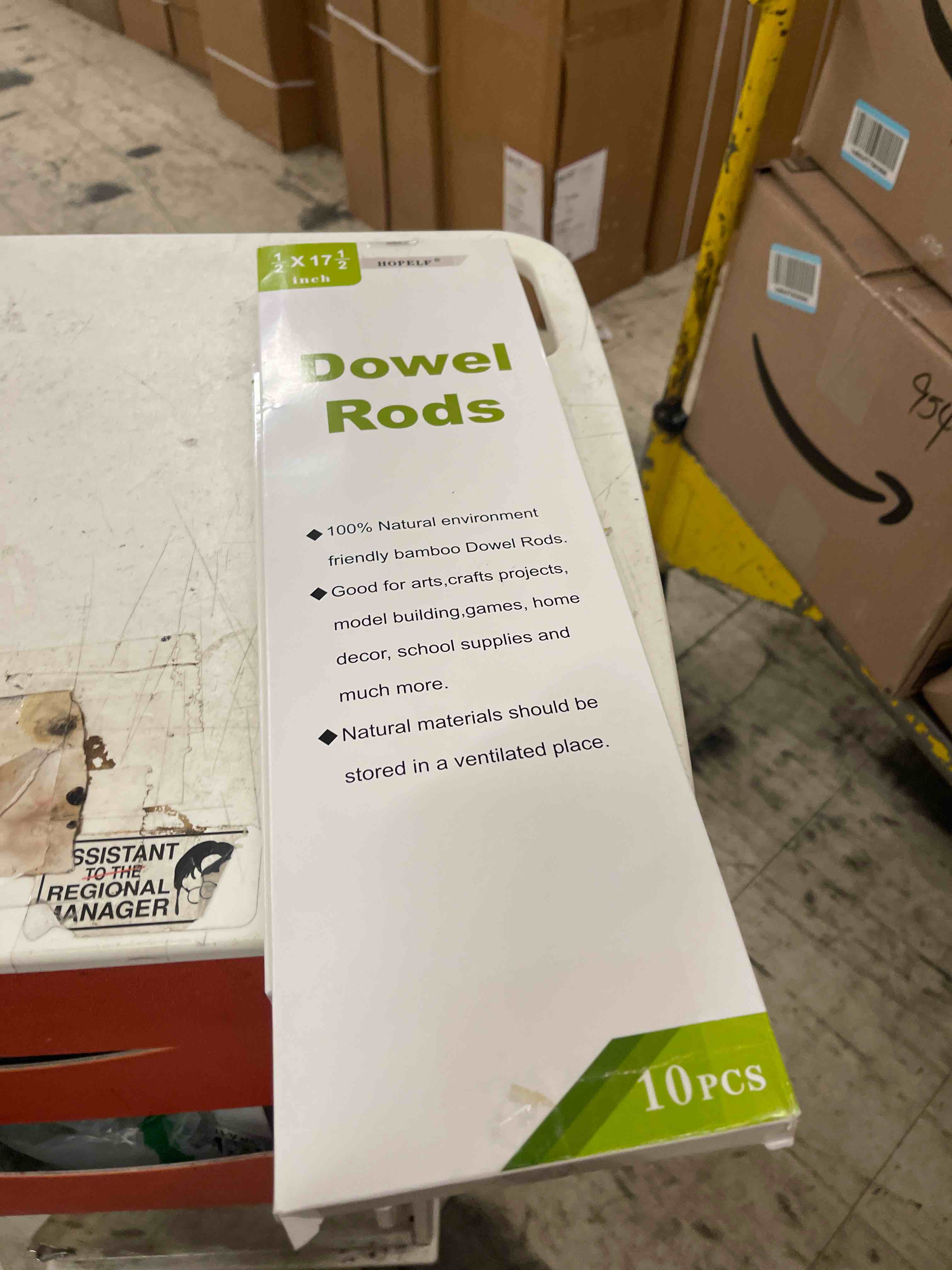 Condition photo showing New/Like New for HOPELF 25PCS Bamboo Sticks - 3/8 x 17.5 Inch Dowel Rods for Crafts, Hardwood Assortment, DIYers