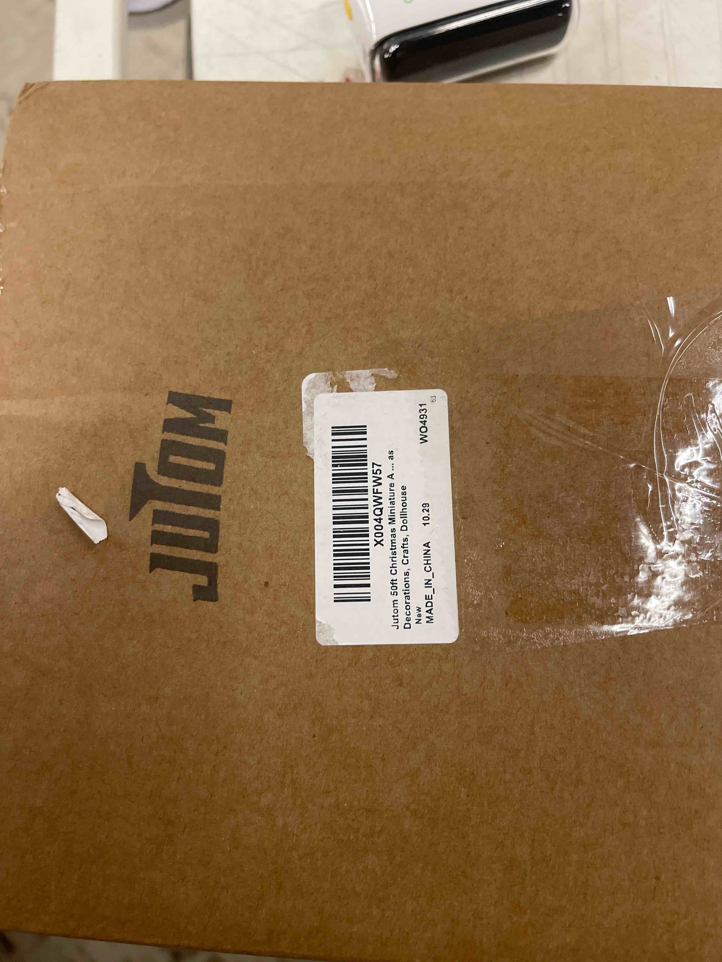 Condition photo showing New/Like New for Jutom 100 Ft 0.28 Inch Christmas Miniature Artificial Pine Garlands Mini Pine Greenery Roping Garlands Mini Thin Wired Stems for Christmas Crafts Holiday Outdoor Decor (Green)