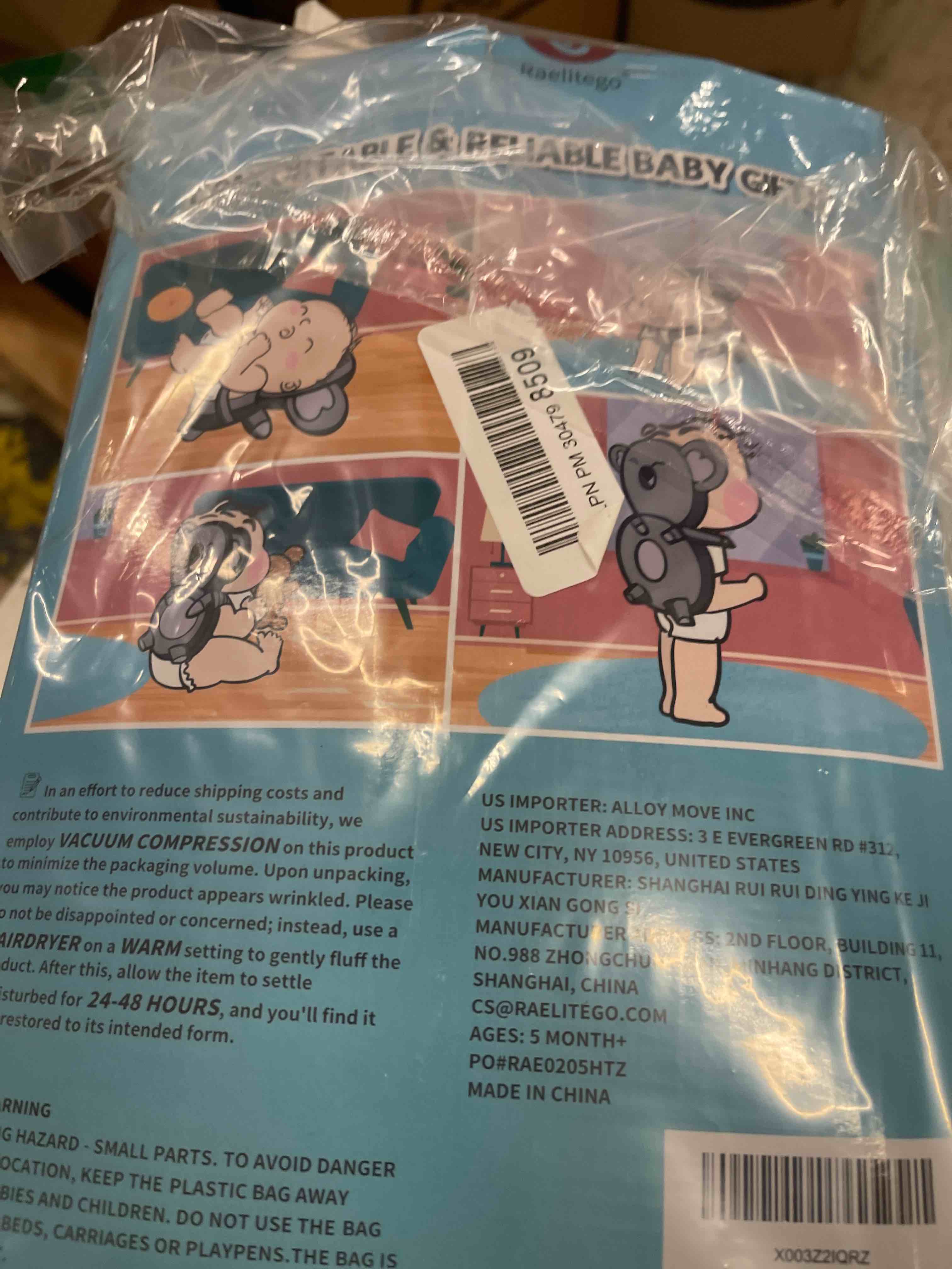 Condition photo showing New/Like New for Baby Head Protector Backpack for Falling Crawling and Walking Toddler Essentials Harness Infant Koala Toys Helmets Baby Christmas Gifts Essentials Must Have Stuff Items for 0.5-2 Years Grey Koala