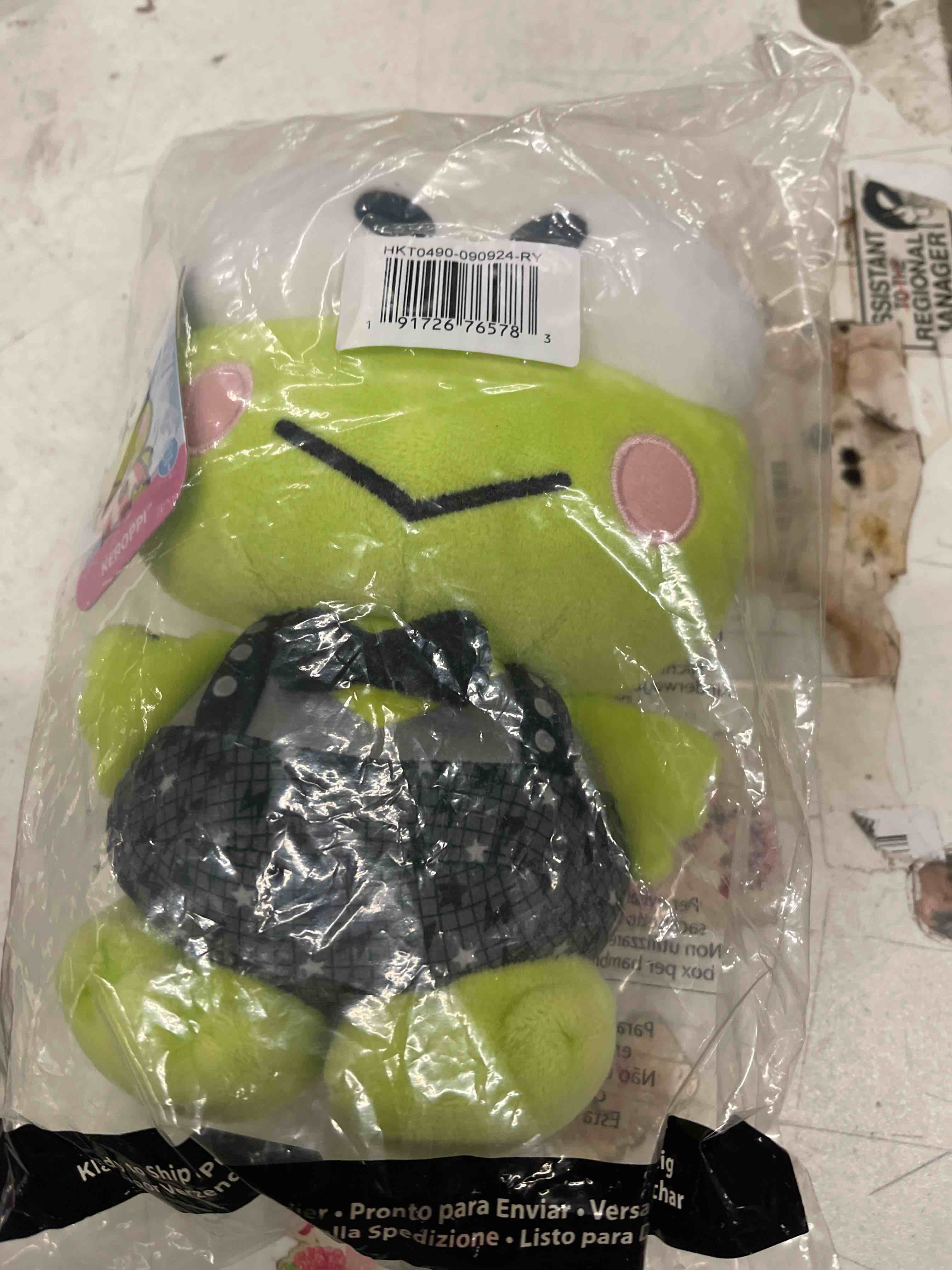 Condition photo showing New/Like New for Jazwares Hello Kitty and Friends Series 2, Keroppi 8-inch Punks Plush - Officially Licensed Sanrio Product from Ages 6+