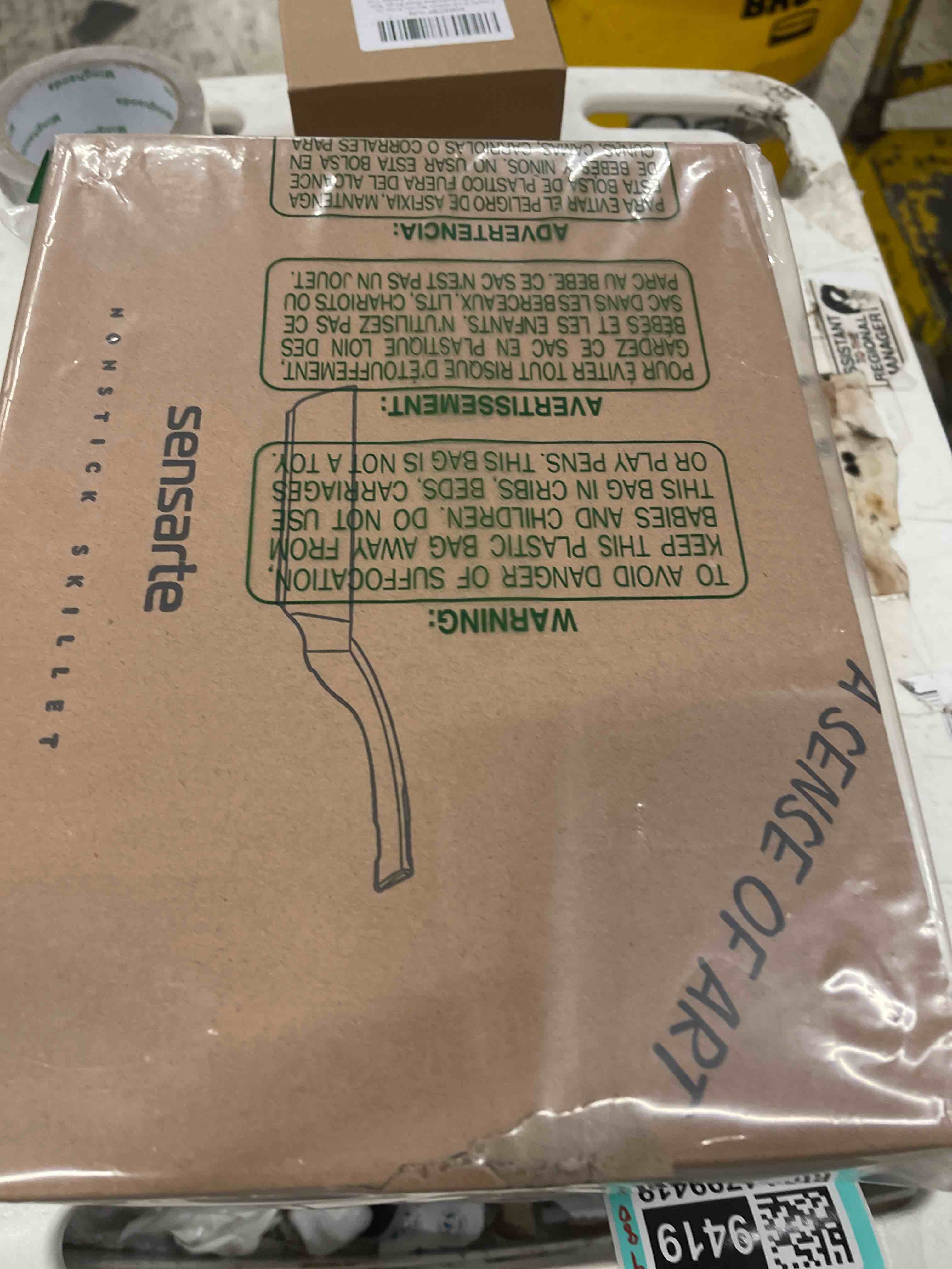 Condition photo showing New/Like New for SENSARTE Ceramic Nonstick Frying Pan Small Skillet 8/9.5/11/12.5Inch Non Stick Omelet Pan, Non-toxic Kitchen Cooking Chef's Pan, Free of Intentionally Added PFOA/PFAS/PTFE, Induction Compatible, White Ceramic White 8 Inch
