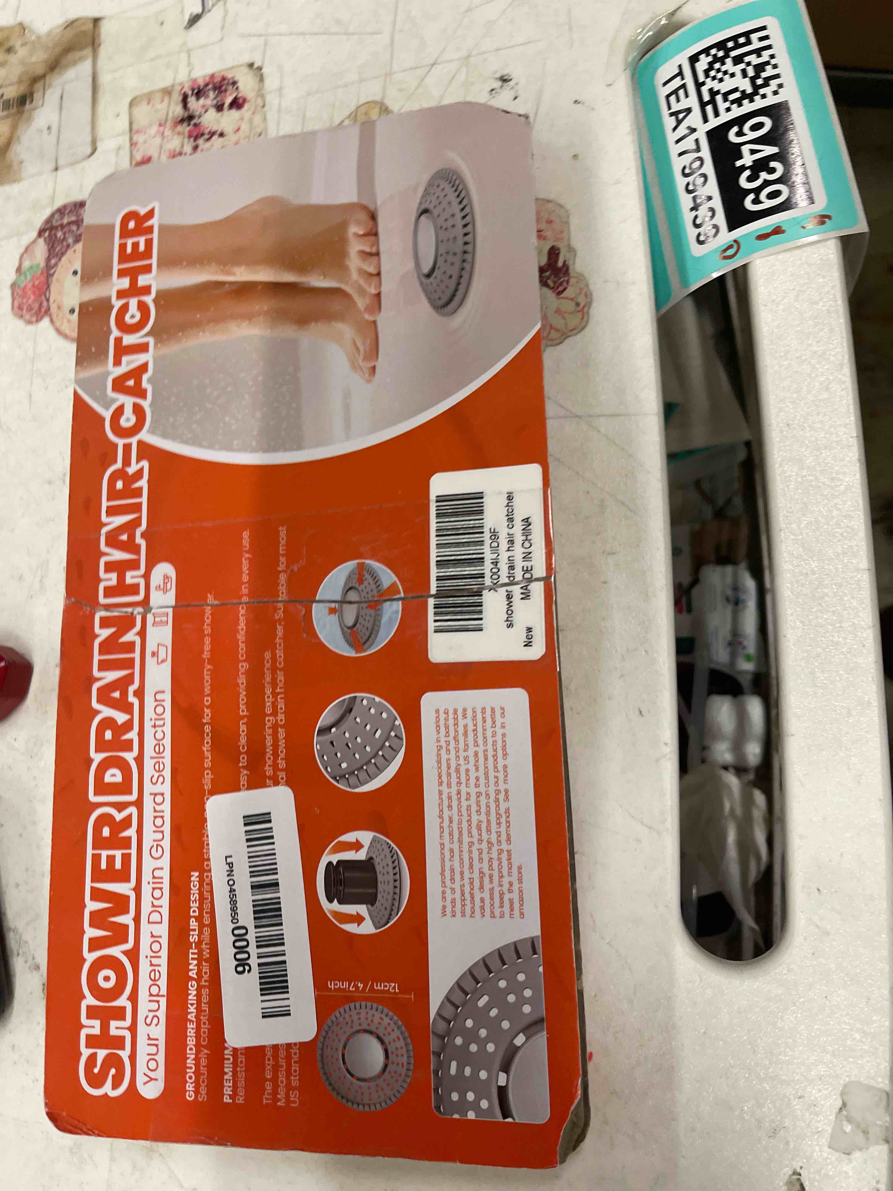 Condition photo showing New/Like New for Shower Drain Hair Catcher, Upgraded 2Pack Premium Silicone Drain Protector & Shower Drain Cover for Regular Floor Drains of Shower Room, Bathroom, 304 Stainless Steel, Gray