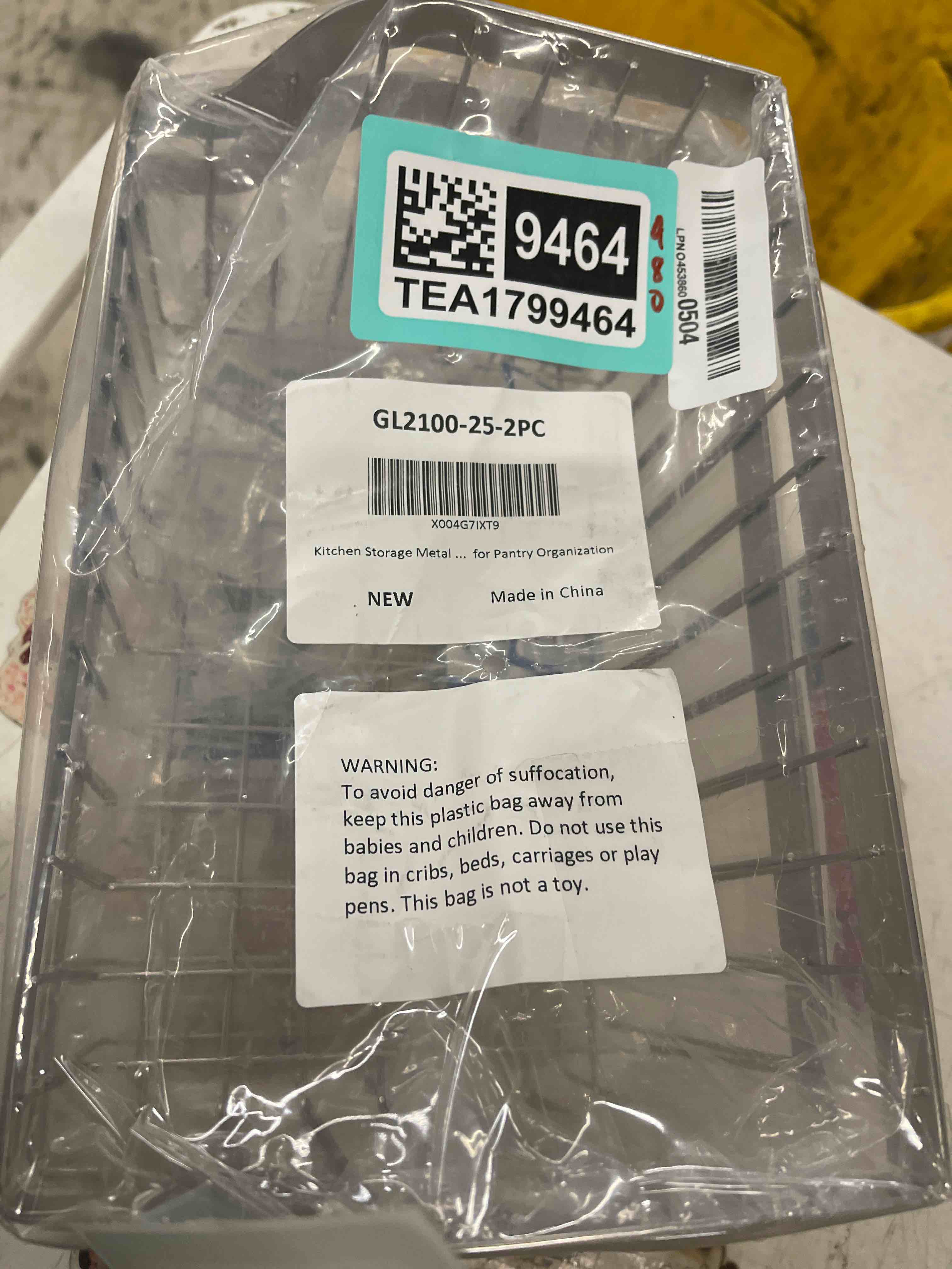 Condition photo showing New/Like New for 2 Pack Stackable Can Rack Organizer for Pantry Storage,Can Dispensers with 4 Adjustable Dividers, 2-Tier Metal Wire Basket Beverage Pop Soda Rack for Kitchen Cabinet Pantry, Black