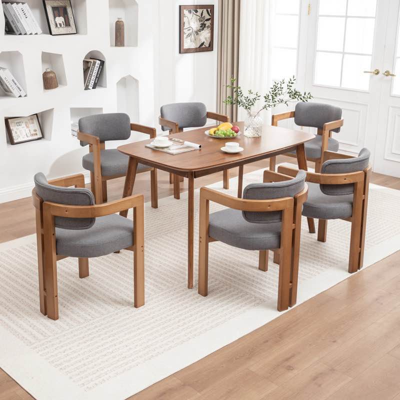 Bula Stanford Upholstered Curved Solid Wood Dining Chair (Set of 2)