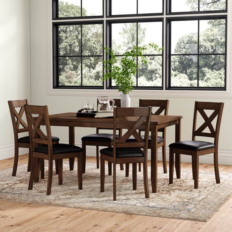 Lashbrook 6 - Person Four Leg Dining Set