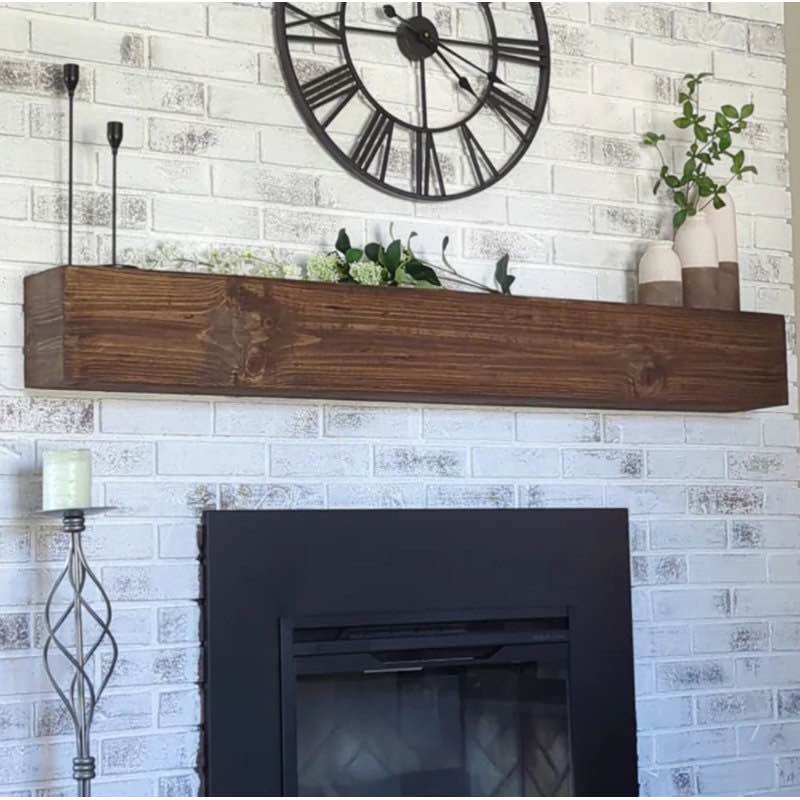 midwood rustic xl fireplace shelf mantel