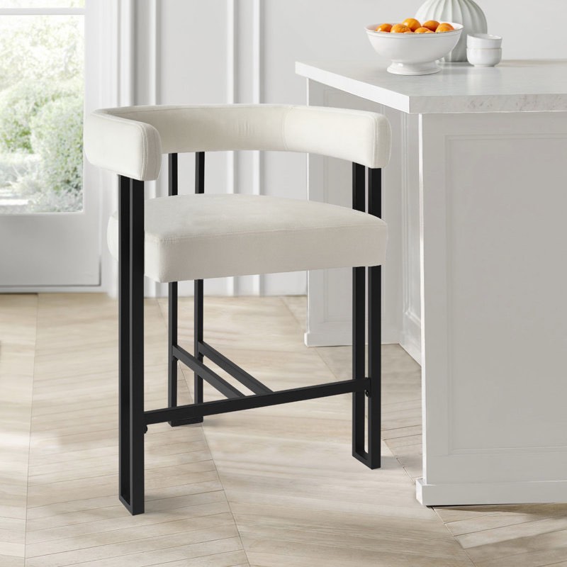 colrain 24" upholstered velvet counter stool