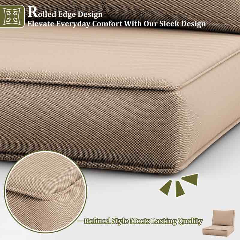 Condition photo showing New/Like New for Cartert 14 Pcs Outdoor Cushion Cover Set For 4" Outdoor Cushions Patio Furniture Cushion Covers, Covers Only