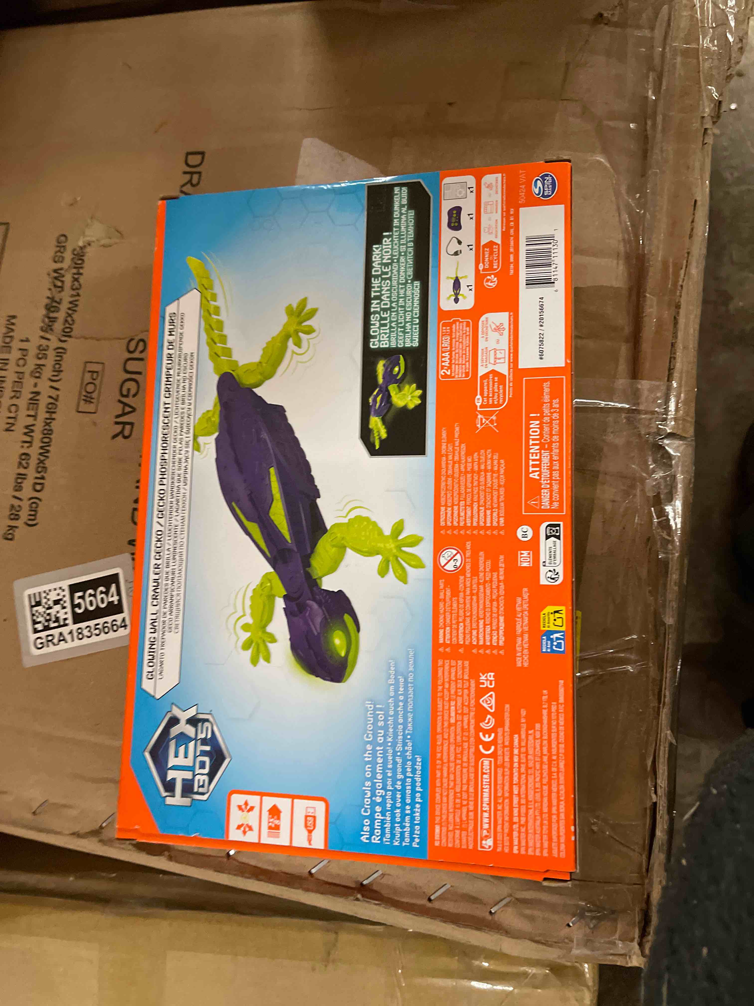 Condition photo showing New/Like New for HEX Bots Glow-in-The-Dark Gecko with Official Wall Climber Technology, Rechargeable Remote Control Robot Kids Toys, Prank Toys for Boys & Girls Ages 4 & Up