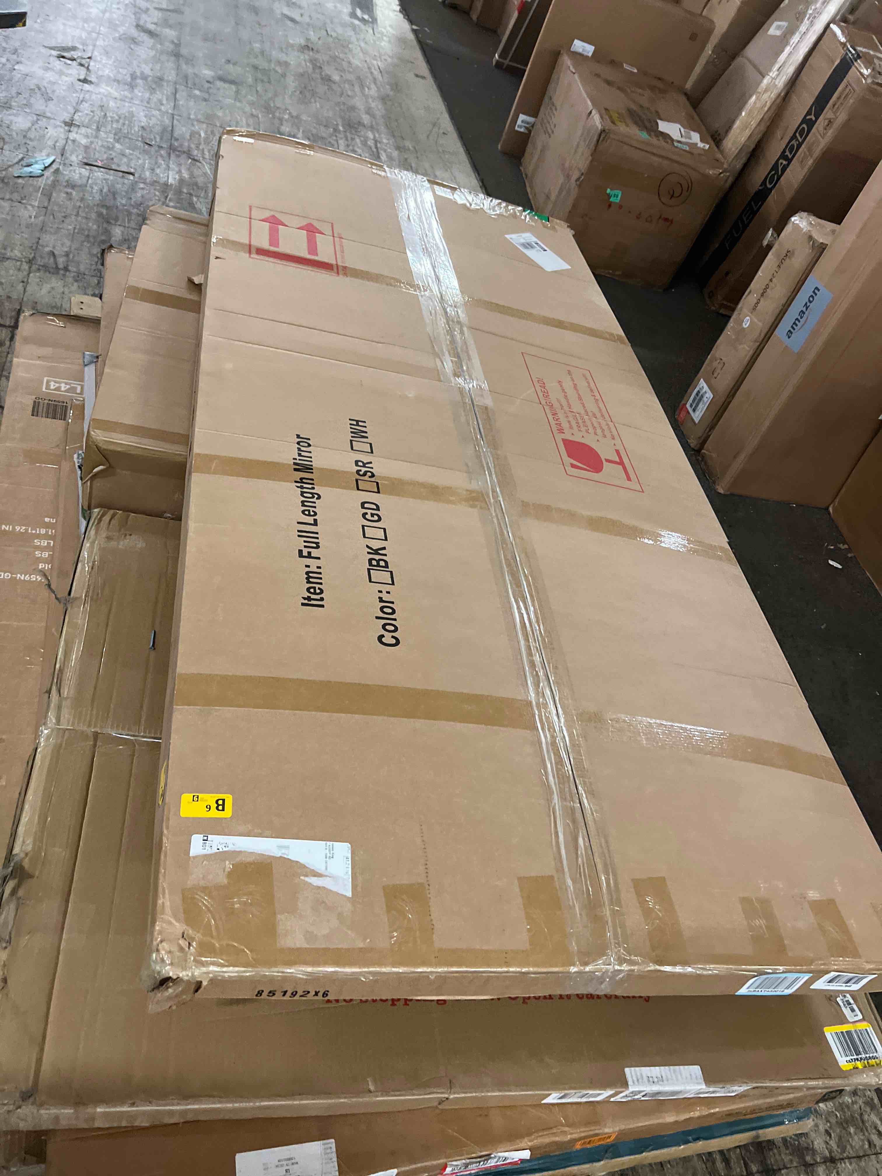 Condition photo showing New/Like New for Full Length Mirror 76"x34" Solid Wood Frame Floor Large Mirror for Living Room, Bedroom Hanging or Leaning Wall-Mounted, White