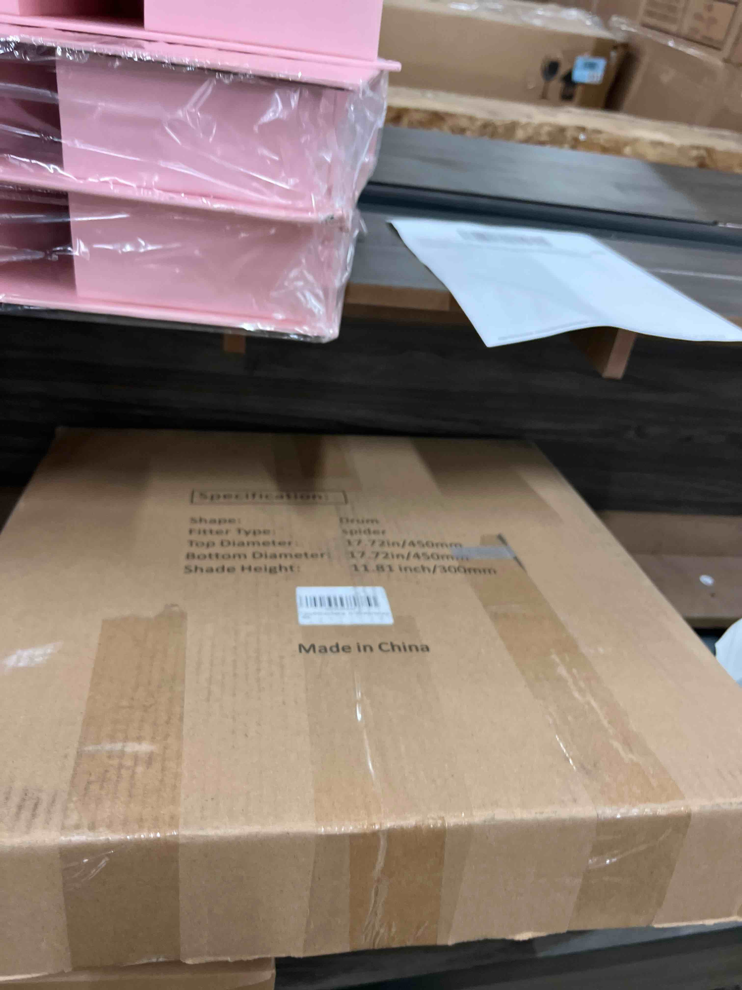 Condition photo showing New/Like New for White Lamp Shades Set of 2, 18" Top x 18" Bottom x 12" High, Assembly Required Large Drum Lampshade, Replacement Lamp Shades for Table Lamps, Floor Lamps