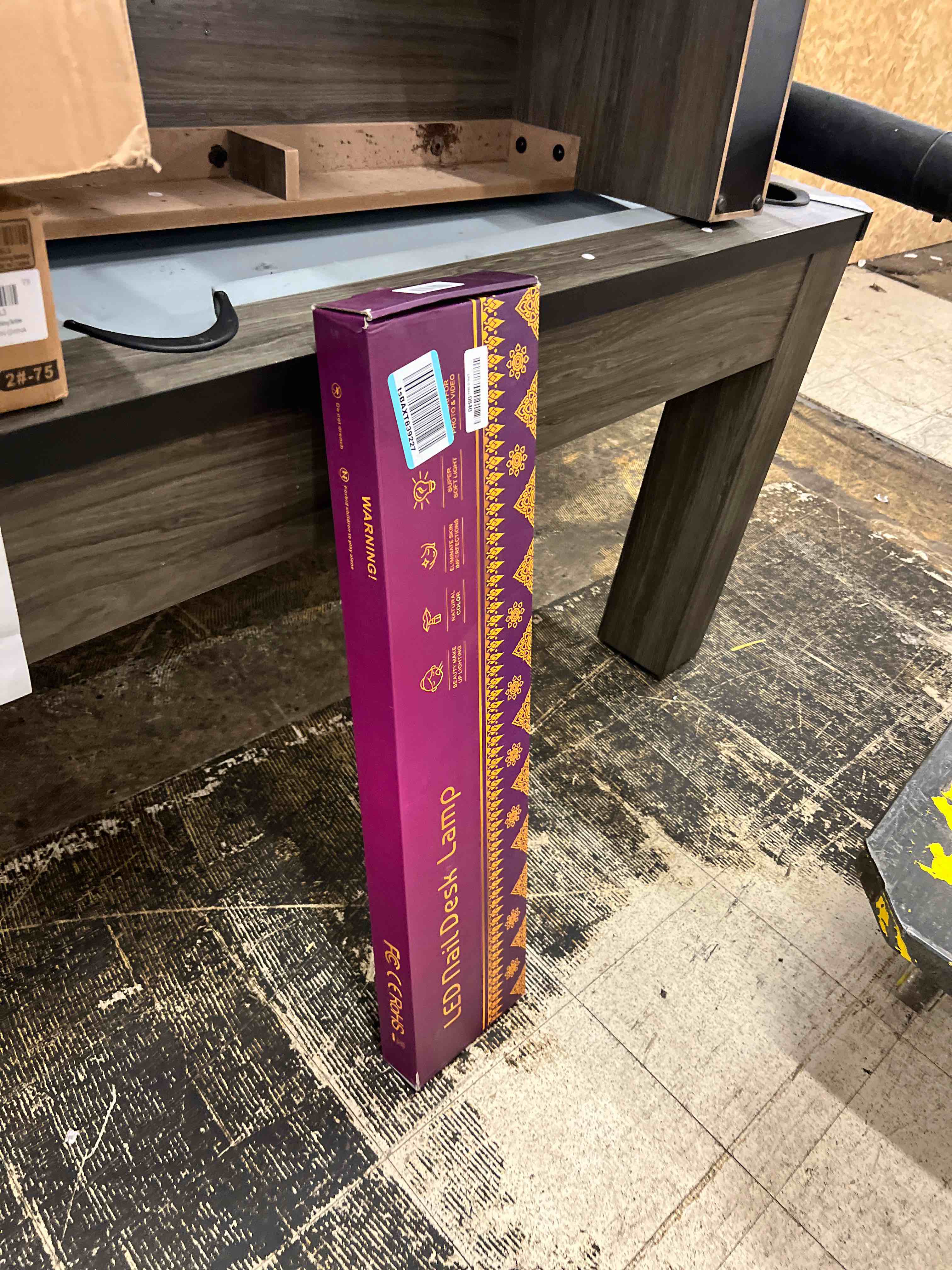 Condition photo showing New/Like New for Upgraded Nail Tech Lamp for Desk, 34 in Foldable Large Nail Light with Phone Holder, 3 Modes 3000K-6000K LED Manicure Lamp, Half Moon Light for Lash Eyelash Extension, Tattoo, Eyebrows White