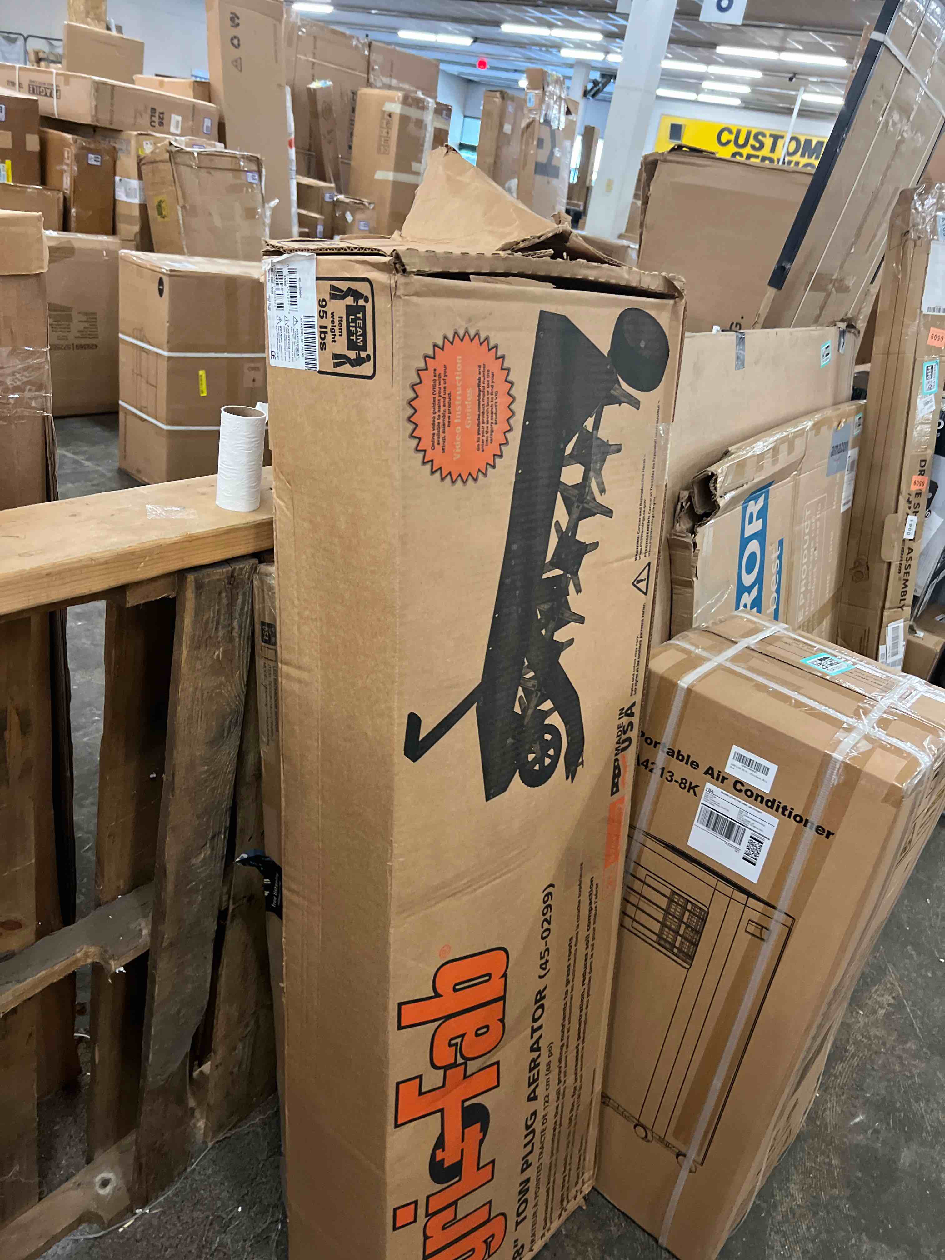 Condition photo showing New/Like New for Agri-Fab  Inc. 48  Plug Aerator Tow-Behind Lawn Groomer - Model # 45-0299