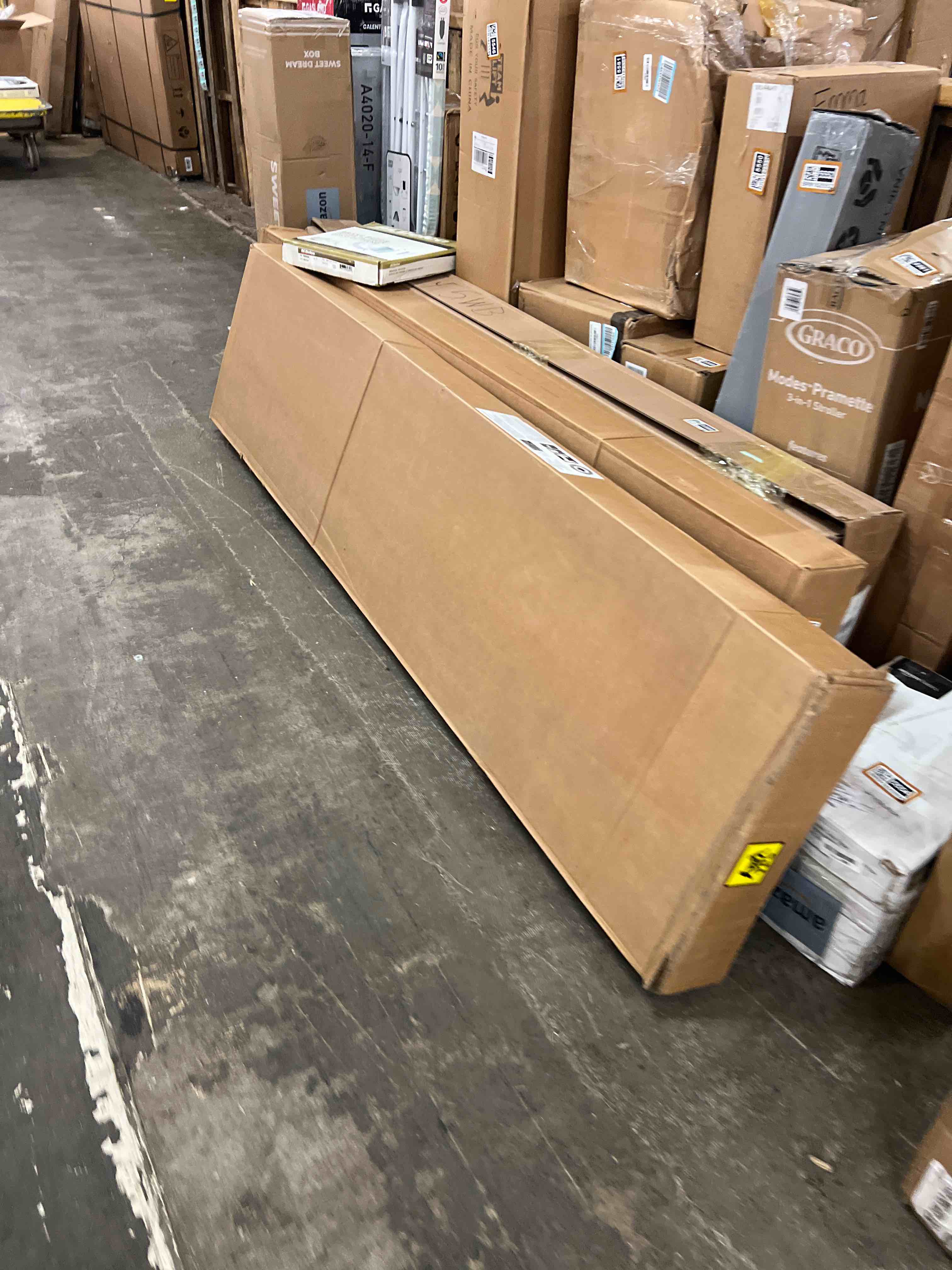 Condition photo showing New/Like New for Luxe 5-Shelf Closet Vanity Tower, Ivory Oak