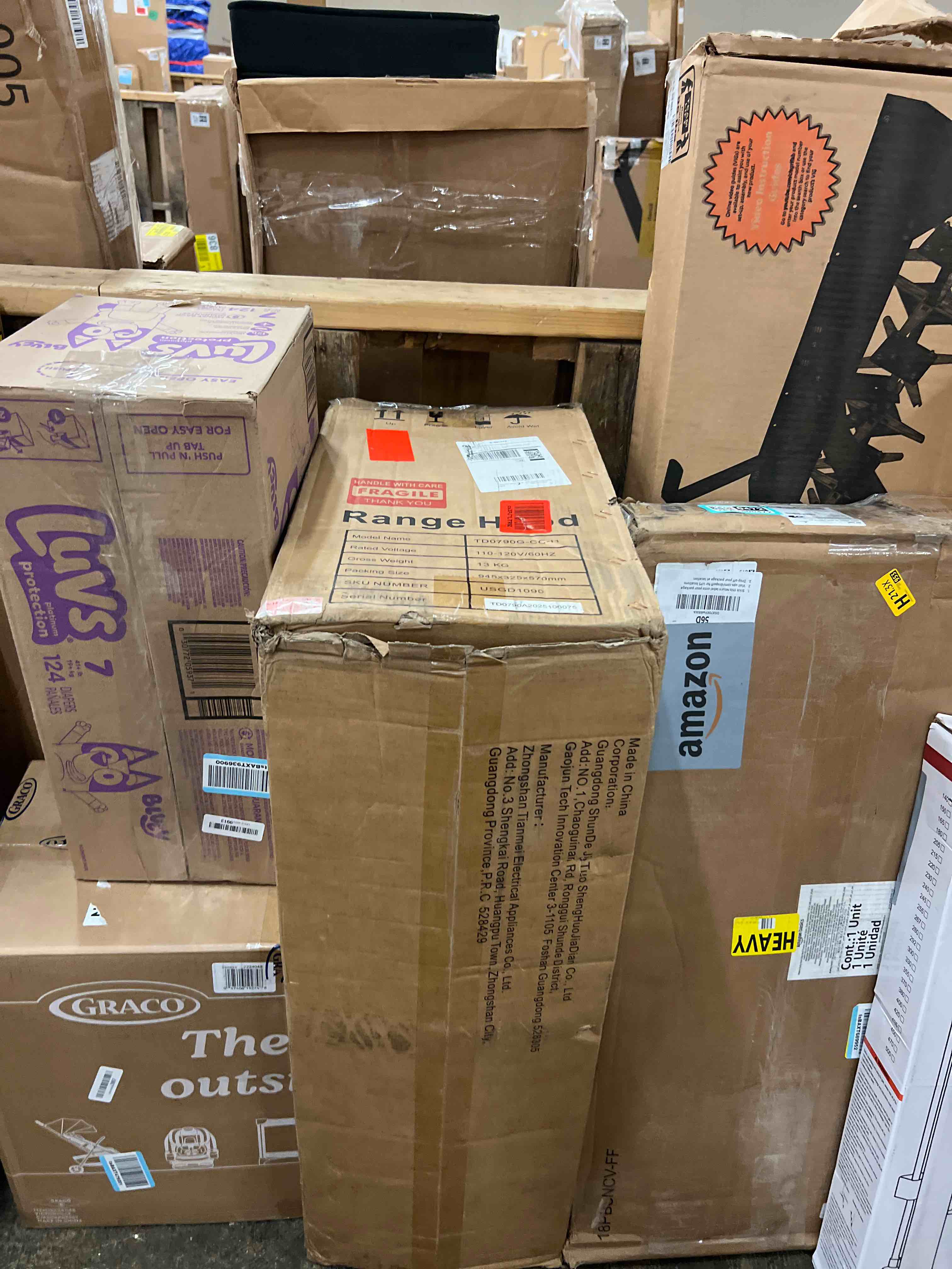 Condition photo showing New/Like New for Tieasy Range Hood 36 inch Wall Mount Kitchen Hood 700 CFM with Ducted/Ductless Convertible Duct, Touch Control, Permanent Filters, Stainless Steel, 3 Speed Exhaust Fan