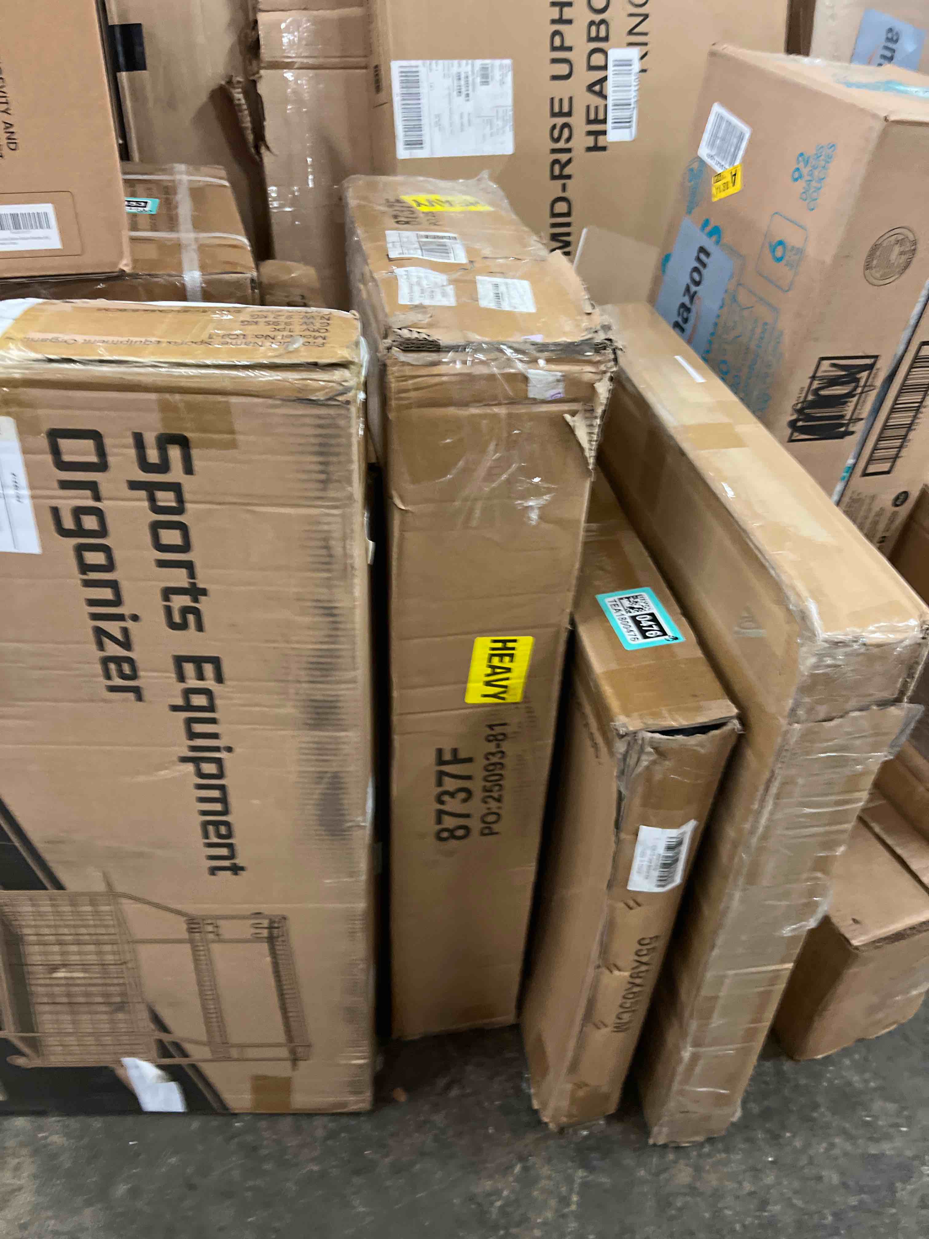 Condition photo showing New/Like New for Huuger 63 Inch Dresser for Bedroom, Long Dresser with 10 Fabric Drawers, TV Stand for 55, 65, 70 Inch TV, Toy Storage Organizer for Closet, Rustic Brown and Black Rustic Brown+black