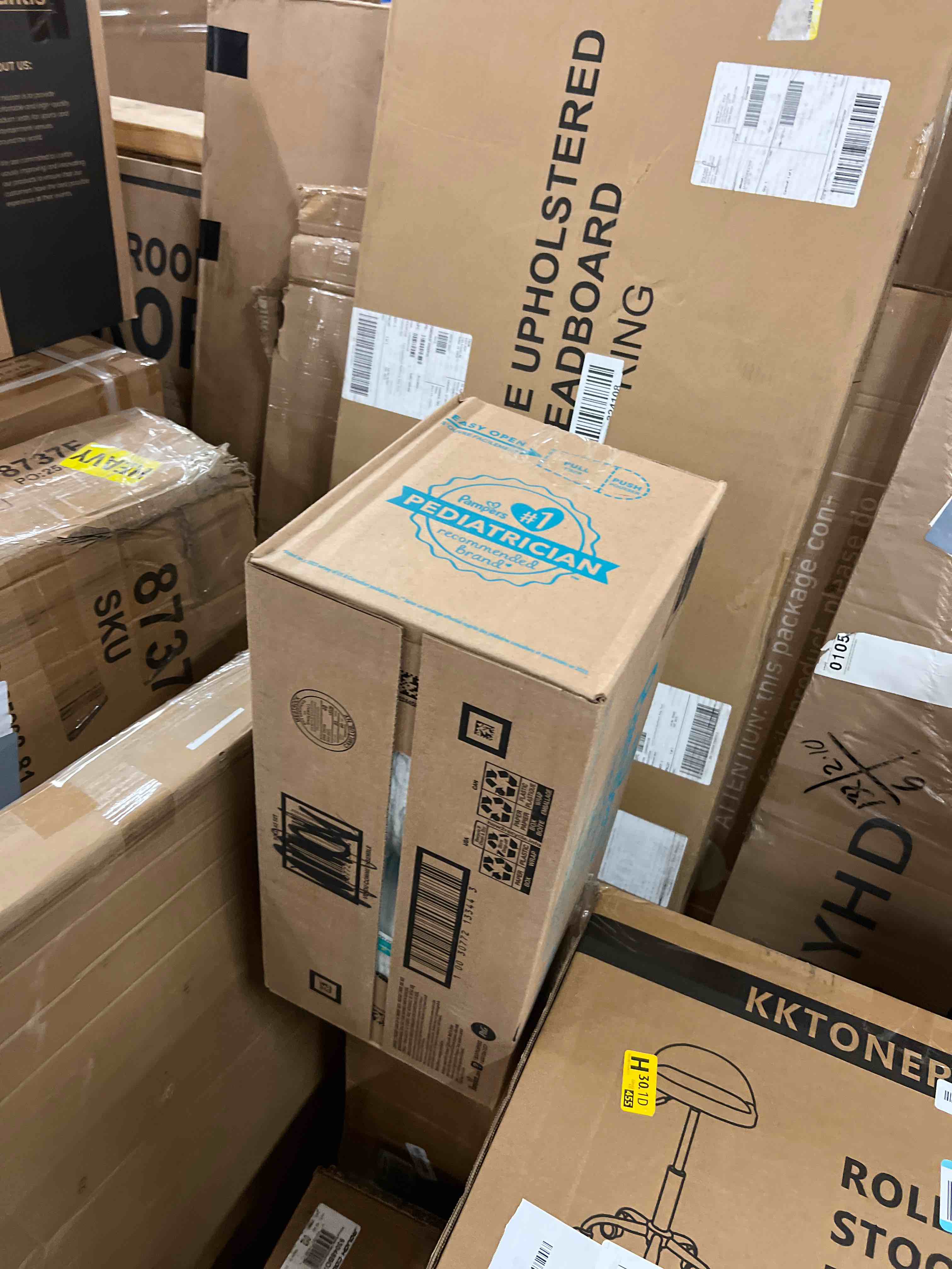 Condition photo showing New/Like New for Pampers Diapers - Swaddlers 360° - Size 6, Up To 100% Leakproof Comfy Dry Fit, Ez Off Tabs Designed For Easy Changes, Pull On Diaper