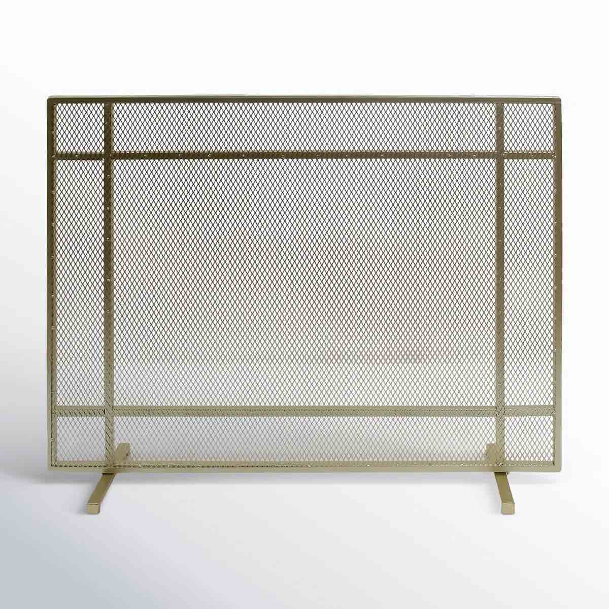 Erick Iron Fireplace Screen Gold
