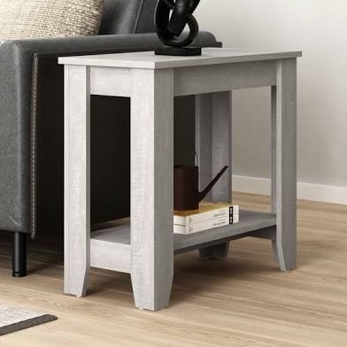 Weddel Basilico End Table with Storage ivory