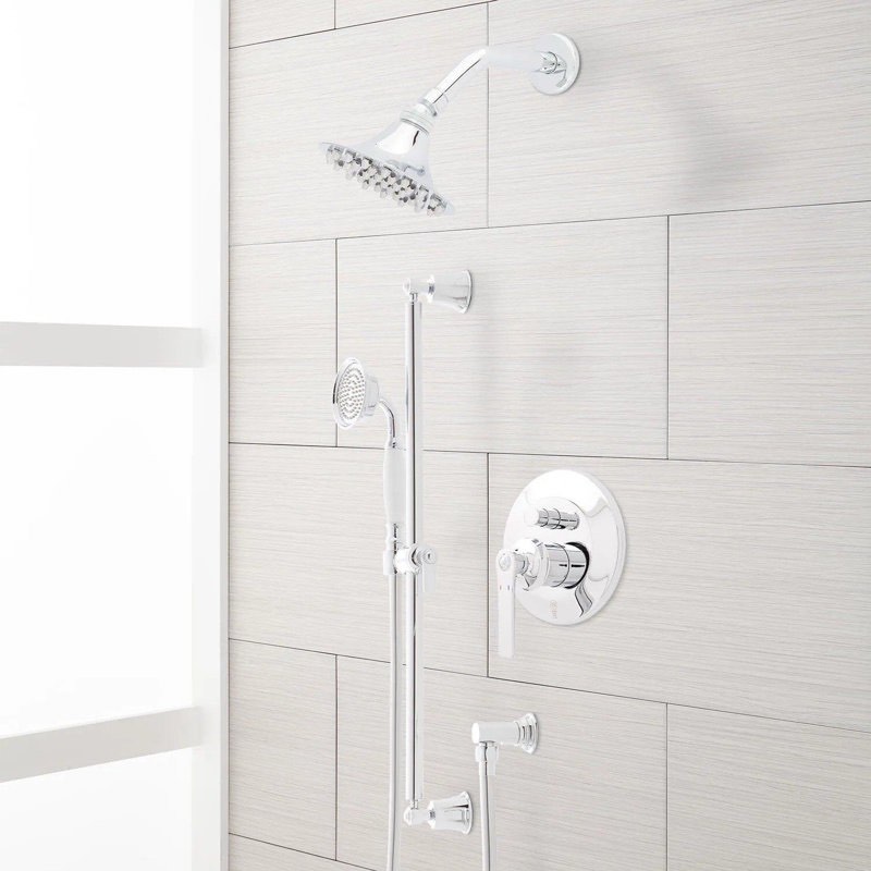 complete shower system with rough in-valve