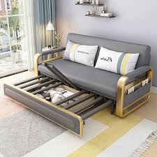 carthel upholstered foldable sofa bed convertible cushion back futon sleeper chair for guest
