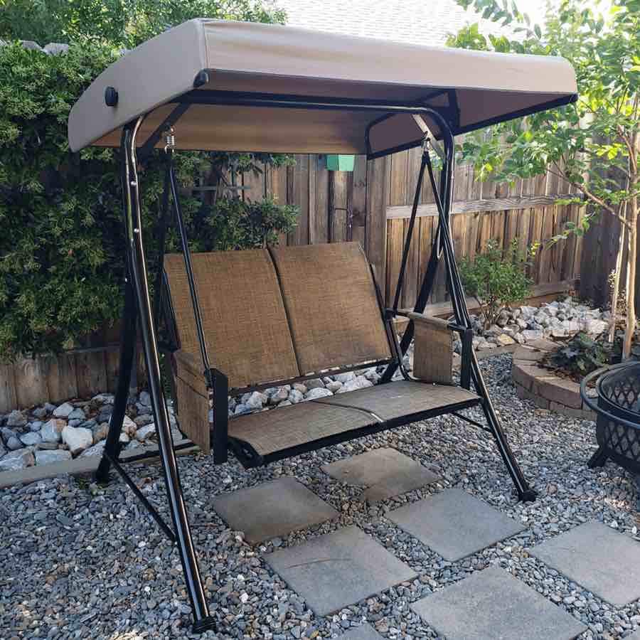 PURPLE LEAF Outdoor Swing Chair Patio Porch Swing - Barcelona Series