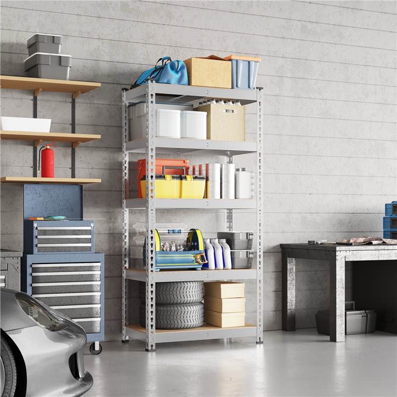 tevis 60" h x 27.5" w x 12" d 5 tiers boltless adjustable storage shelf goods rack
