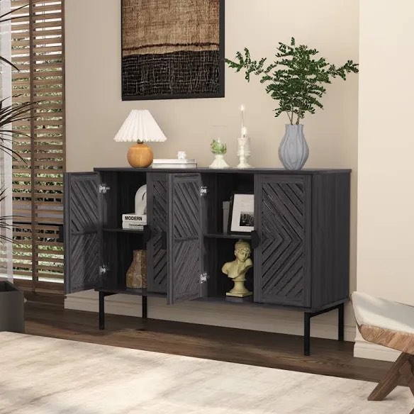Modern sideboard Cabinet with Adjustable Shelves