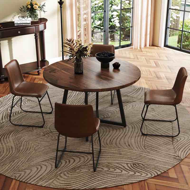 Round Dining Table with Sled Base 