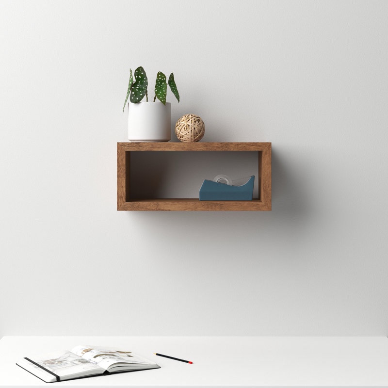 robin solid wood floating shelf