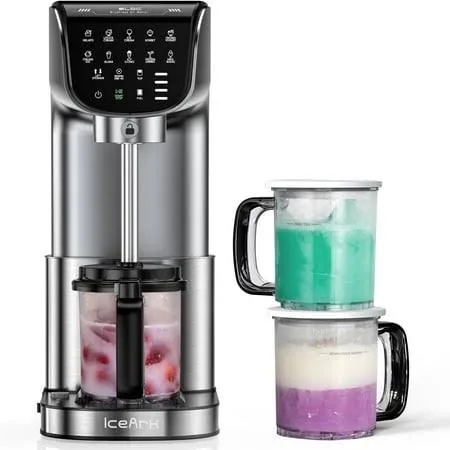 Ice Cream Maker, 11-in-1 Frozen Treat Maker for Gelato, Sorbet, Milkshakes, Mix-ins, 3 pcs 19oz Pints, Brushless Motor, Ice Cream Recipes (Silver)