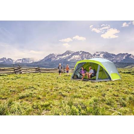 Coleman Skydome 8-Person Camping Tent with Screen Room  Rock Grey