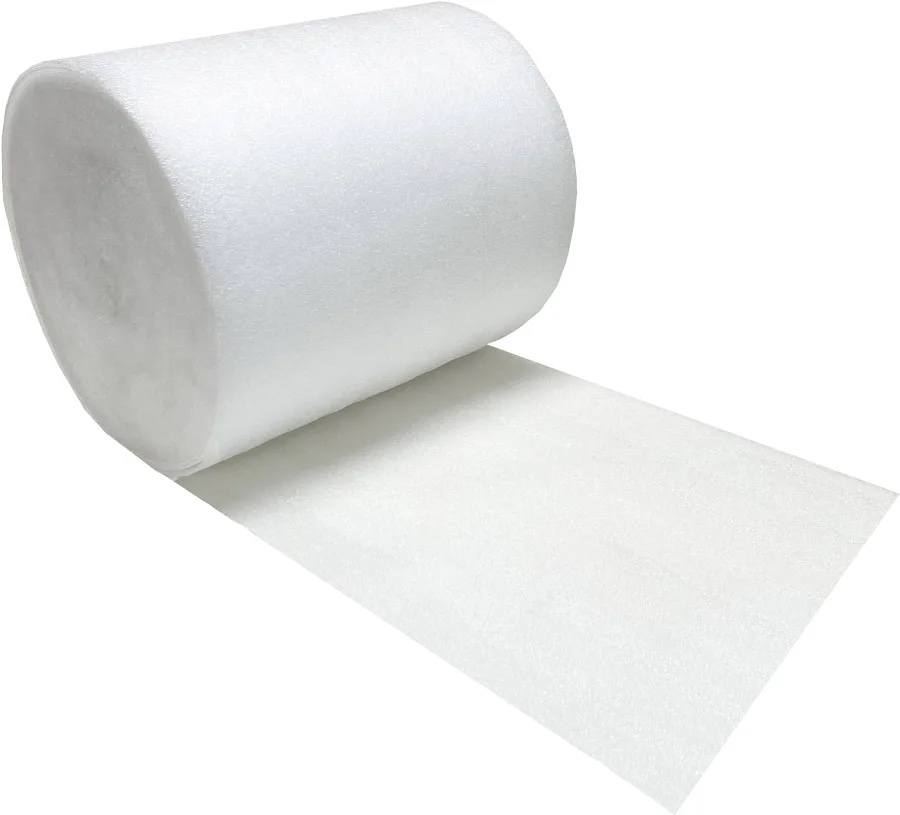 uboxes foam wrap roll 320' x 12 wide 1/16 thick cushion - 12 perforation, white, foam11622512