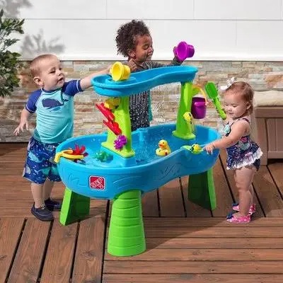step2 rain showers splash pond water table