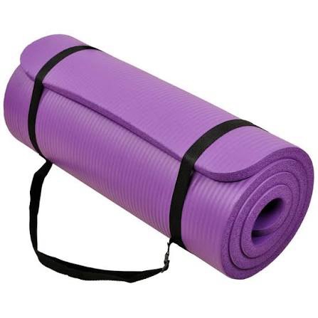 balancefrom yoga mat 1-inch extra thick high-density exercise mat with non-slip surface & carry strap for men & women tear-resistant pilates workout mat for home gym, floor fitness, multiple colors