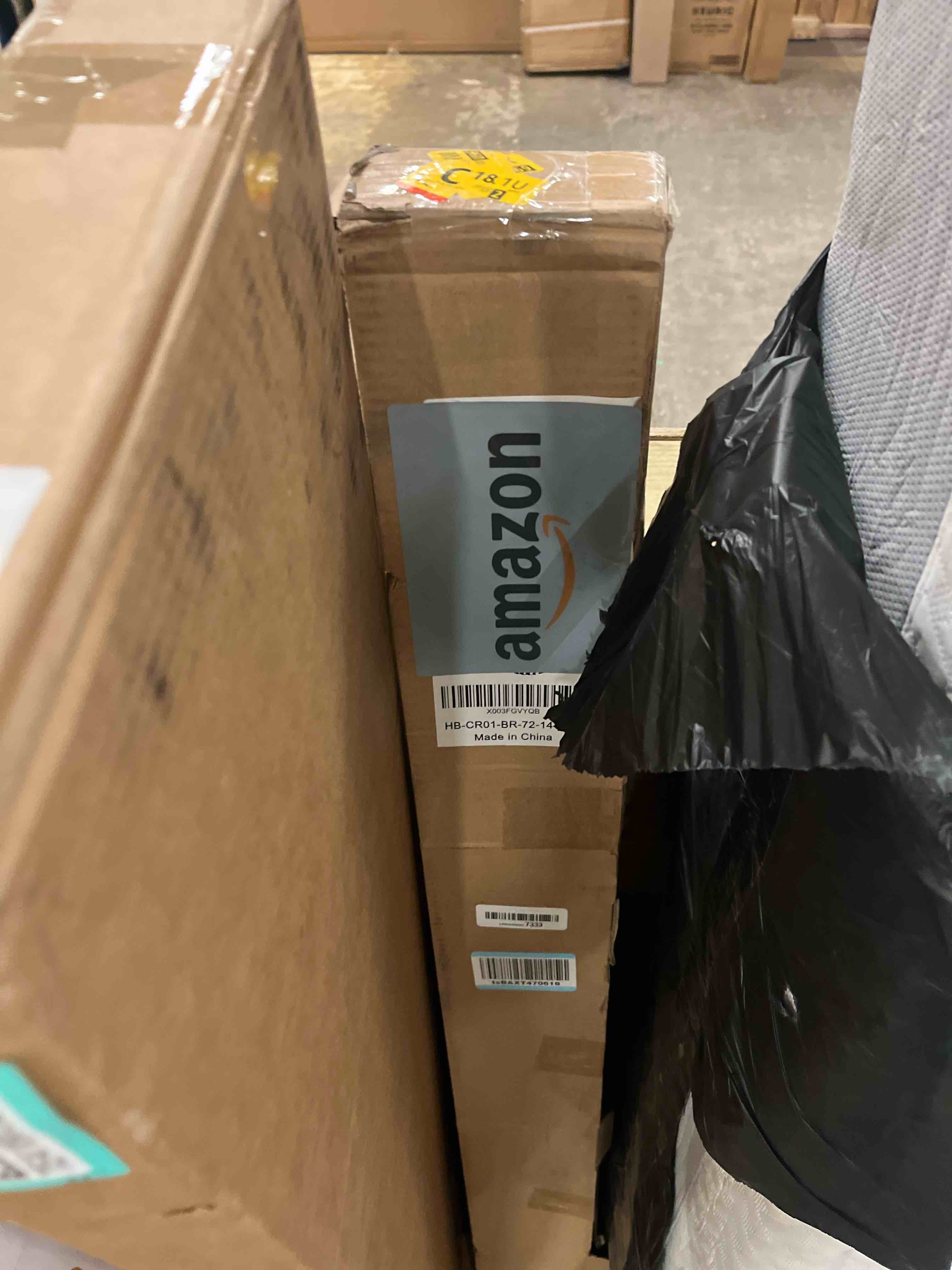 Condition photo showing New/Like New for Wood Curtain Rods for Windows: 1 Inch Diameter Adjustable Drapery Rods 72" to 144", 2 Pack Heavy Duty Window Rod with Imitation Wood Grain Leaf Pattern Finials
