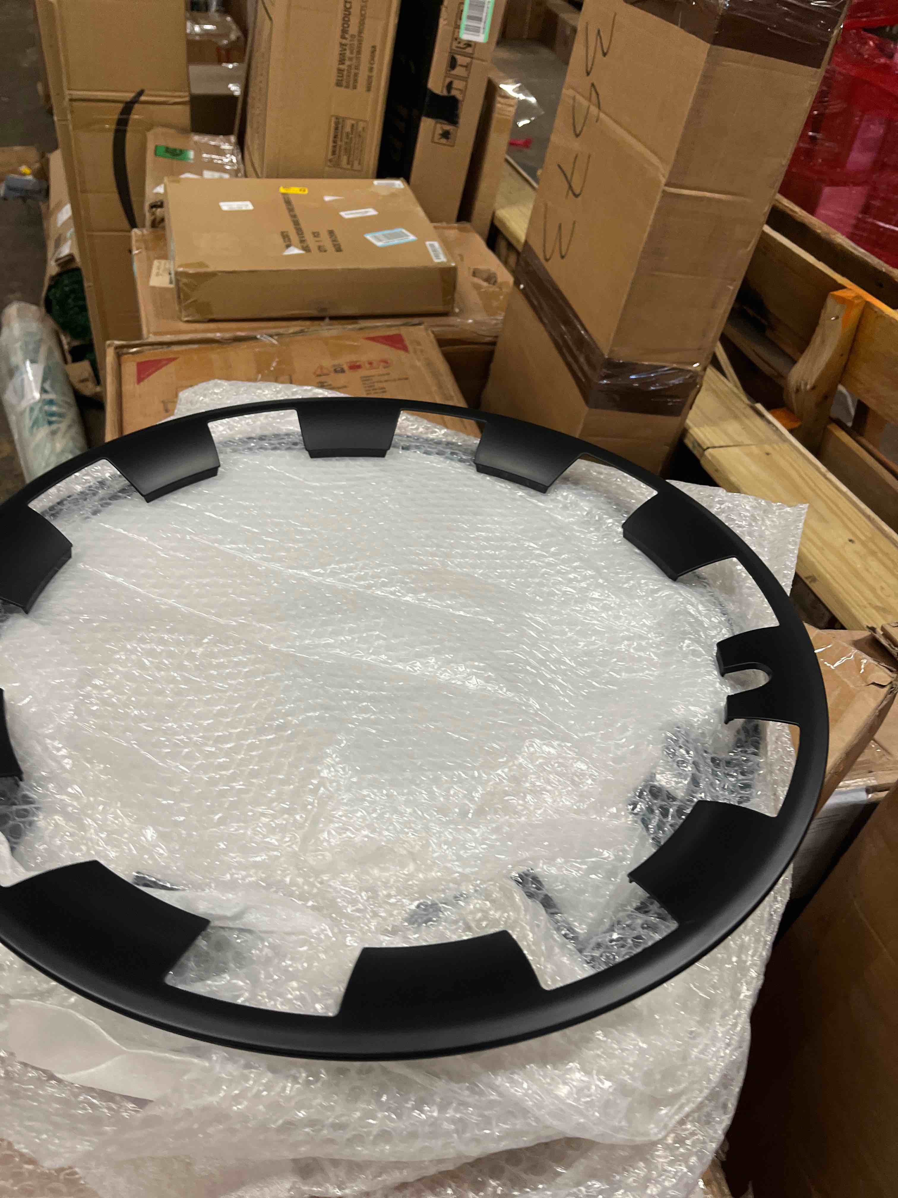 Condition photo showing New/Like New for 21 Inch Wheel Rim Protector Hubcaps for Tesla Model Y 2020-2024 Induction Wheels Rim Cover Tire Trim Rings Model Y Accessories(Matte Black)