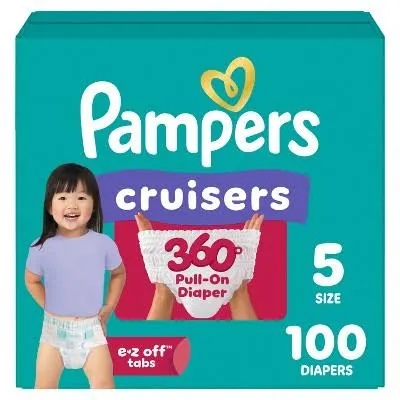 pampers cruisers diapers 360 size 5  128 count (select for more options)