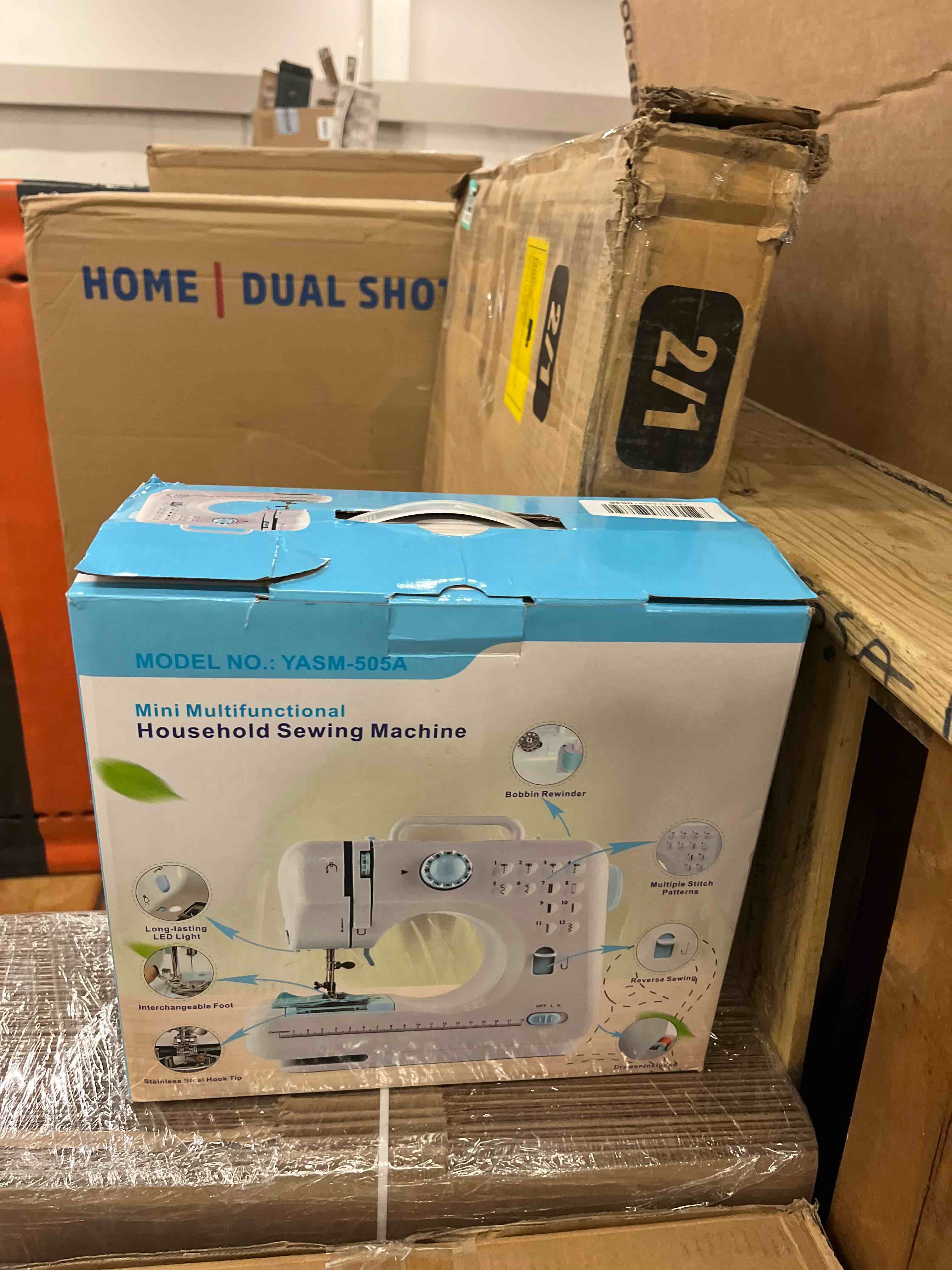 Condition photo showing New/Like New for Sewing Machine for Beginners - Portable Electric Hand Mini Sewing Machine 12 Built-In Stitches with 2 Speed Foot Pedal Small Handheld Maquina de Coser Blue