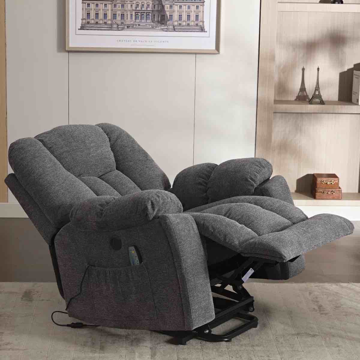 Condition photo showing New/Like New for 41'' Oversized Power Lift Chair - Heated Massage Electric Recliner with Super Soft Padding (2 Boxes)