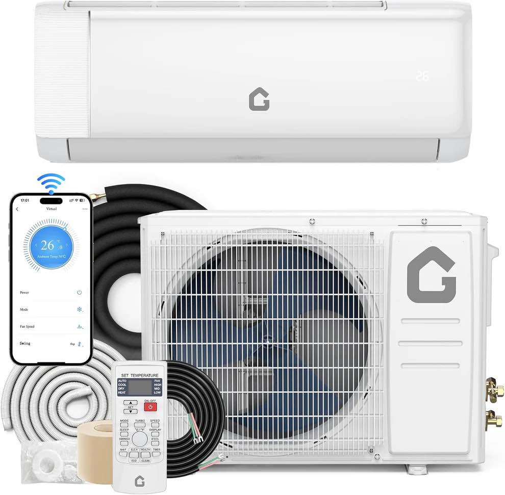 Condition photo showing New/Like New for Garvee 12000 BTU Mini Split AC/Heating System, 21 SEER2 115V WIFI Enabled Energy Efficient Mini Split Air Conditioner,Wall-Mounted Split AC Unit,Cools Up to 750 Sq.Ft, Heat Pump & Installation Kits