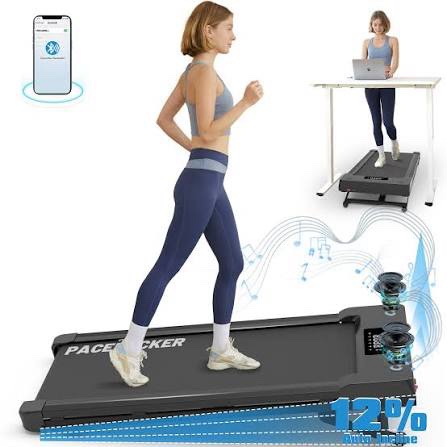 Condition photo showing New/Like New for PACEROCKER Walking Pad Treadmill with 12% 9-Level Auto Incline, 450 lbs Capacity Bluetooth Speaker Under Desk Treadmills for Home Hiking, 5 MPH