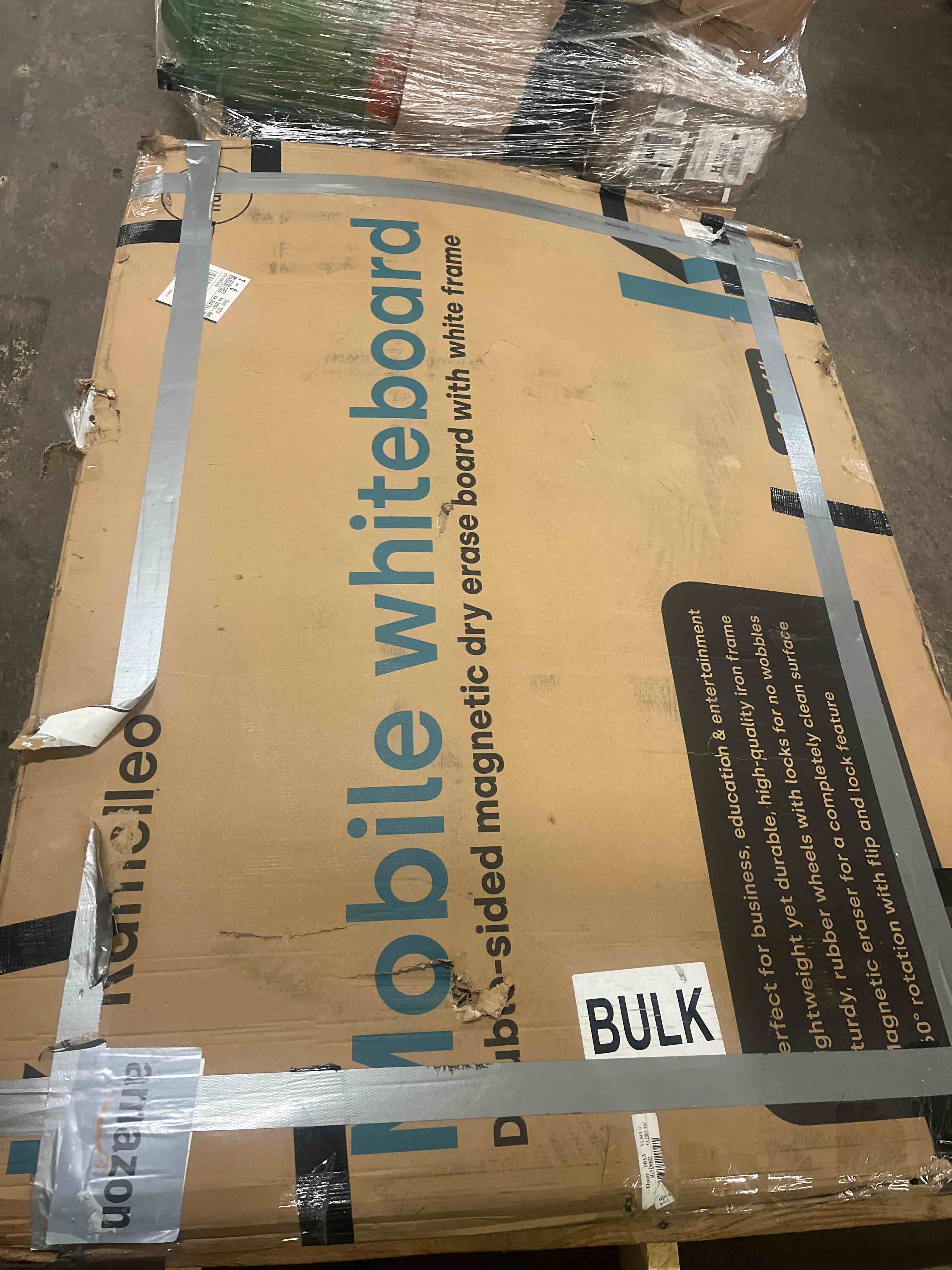 Condition photo showing New/Like New for Rolling Dry Erase Board 60 x 46 inches - Large Portable Magnetic Whiteboard with Stand - Double Sided Easel Style Whiteboard with Wheels - Mobile Standing White Board for Office, Classroom & Home