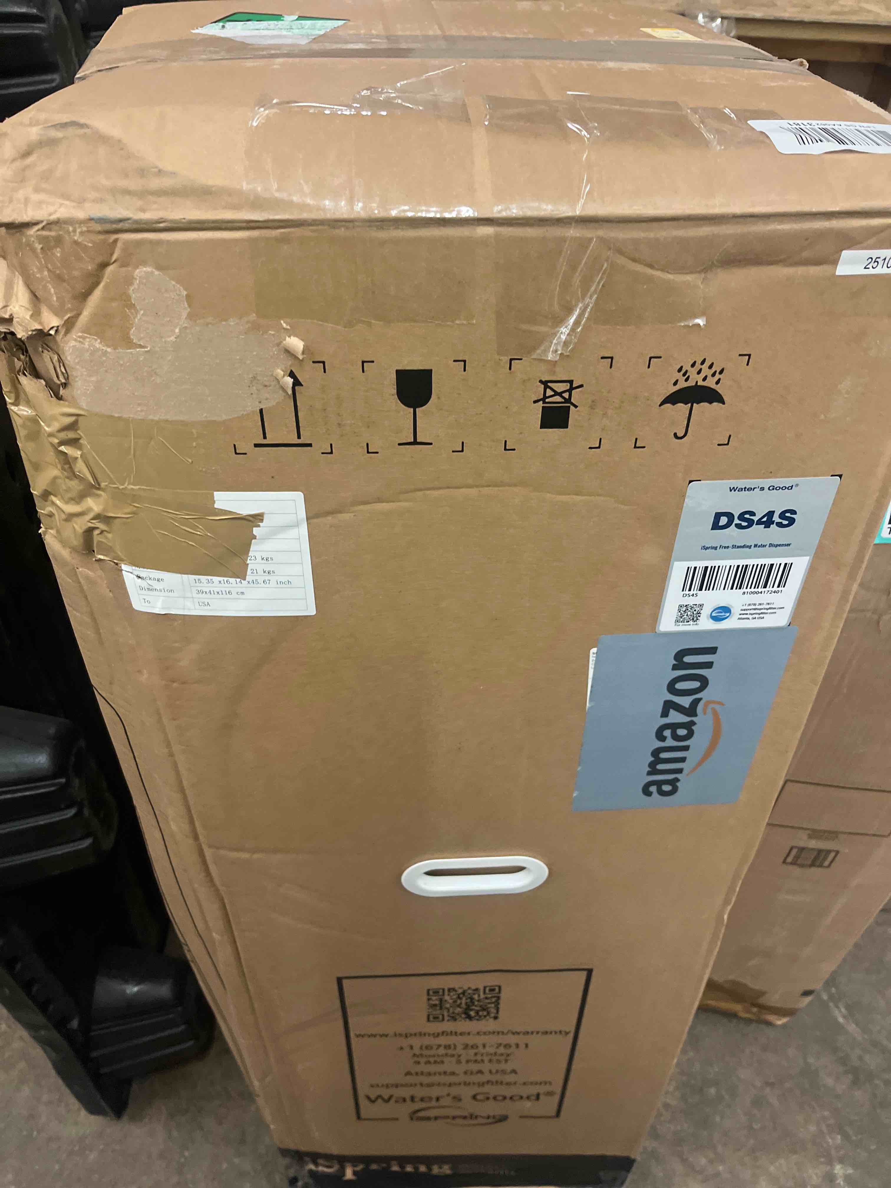 Condition photo showing New/Like New for iSpring Bottleless Water Dispenser with Built-in 4-Stage Filtration  Hot/Cold/Room Temp  Self Cleaning  Stainless Steel  Model: DS4S