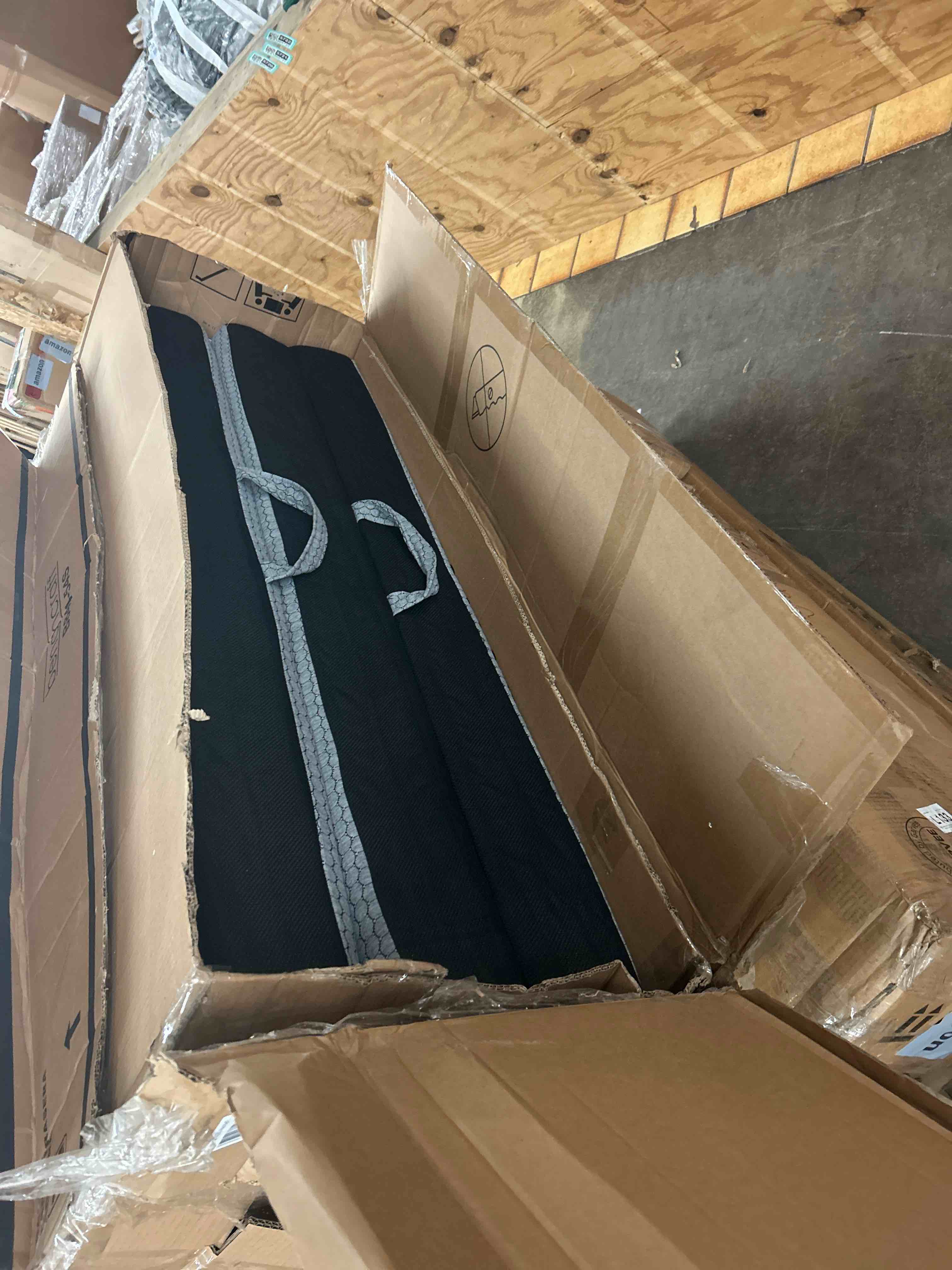 Condition photo showing New/Like New for Memory Foam Trifold Mattress, Queen Portable Floor Bed 6 Inch, Foldable Mat with Washable Cover, Handle & Non-Slip Bottom, for RV, Travel, Camping, Yoga, 78"x58"x6", Grey