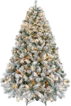 Condition photo showing Good Condition for Pre-Lit Artificial Christmas Tree with lights 6ft - Arbol De Navidad Con Luces, Holiday Party Decorations Indoor With 874 Branch Tips and 250 Warm Lightsm, Easy Assembly, Metal Reinforced Base